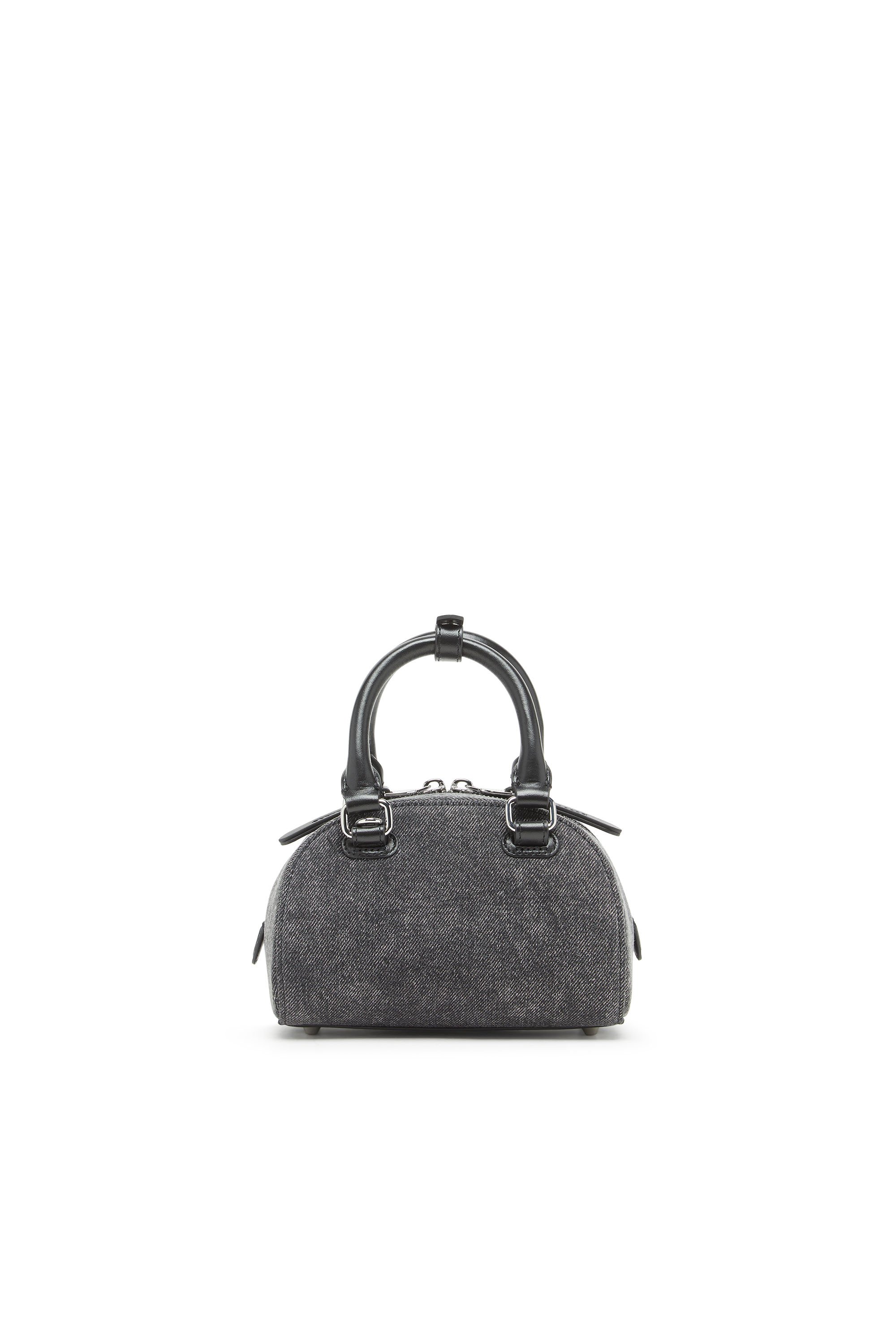 Diesel - 1DR DOME CROSSBODY, Woman's 1DR Dome-Mini bowling bag in washed denim in Grey - 3