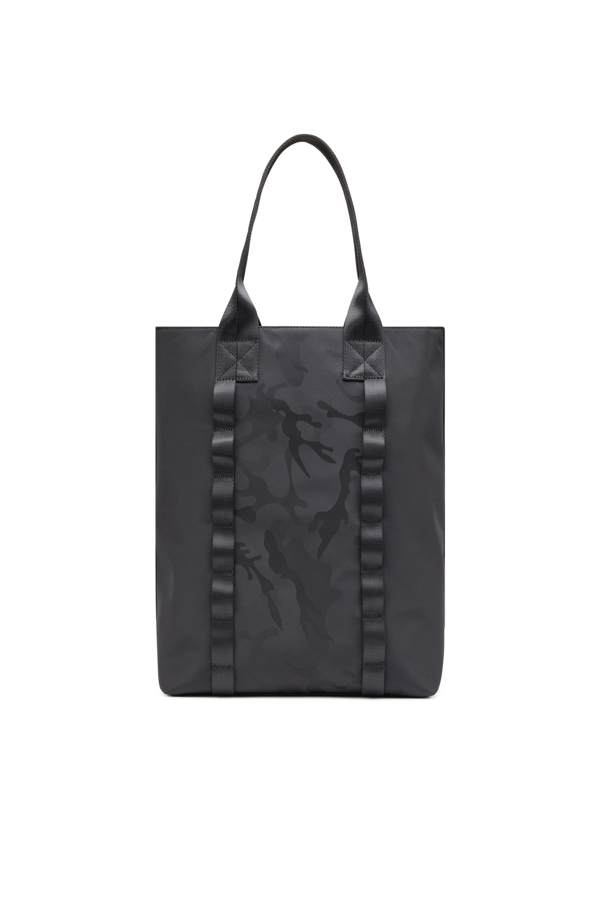 Diesel - DSRT TOTE, Dsrt-Bolso tote utility de nailon estampado Hombre in Negro - 2