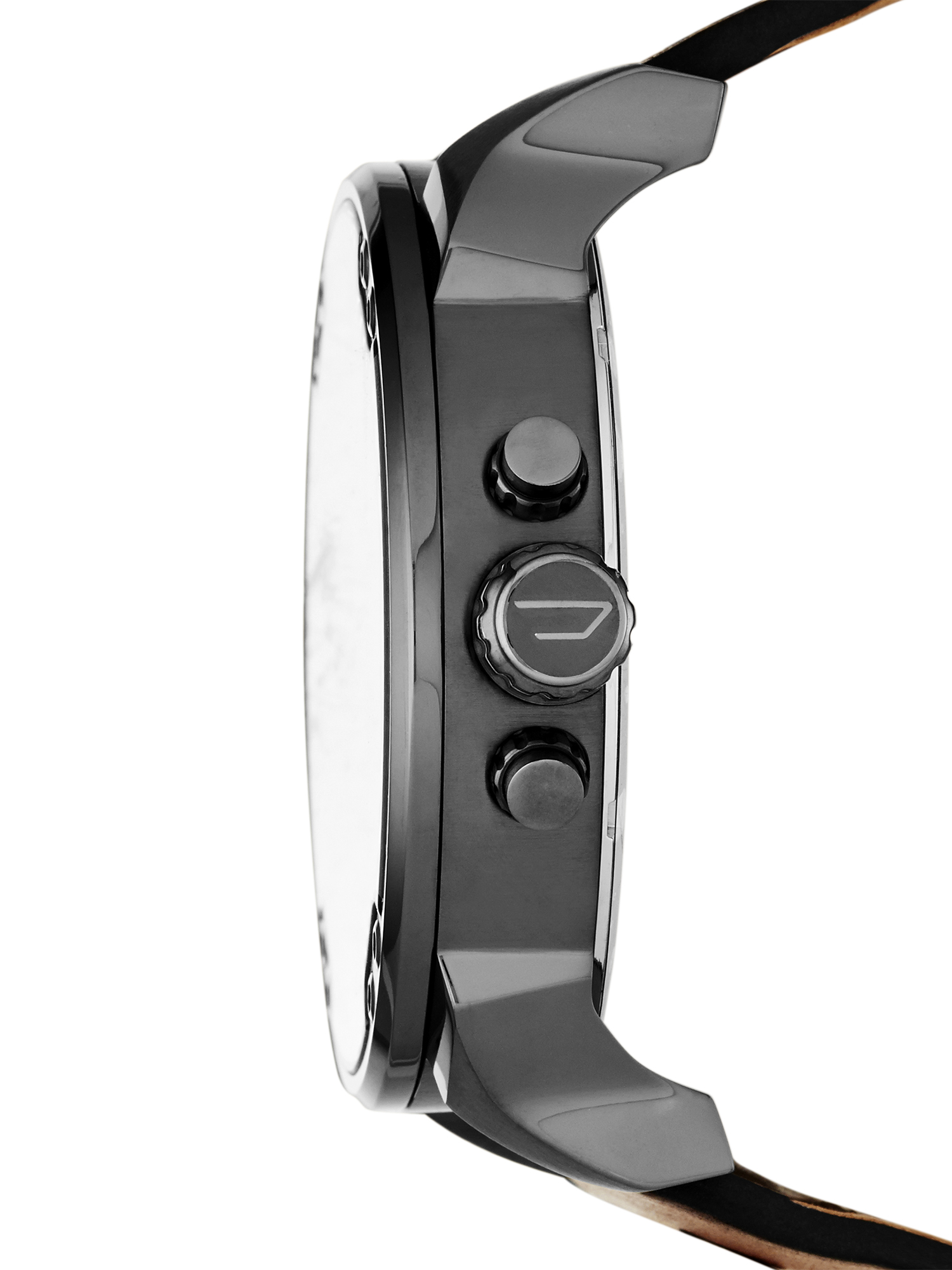 ドナルディー Diesel Men's Chronograph Mr. Daddy 2.0 Black Leather Strap Watch