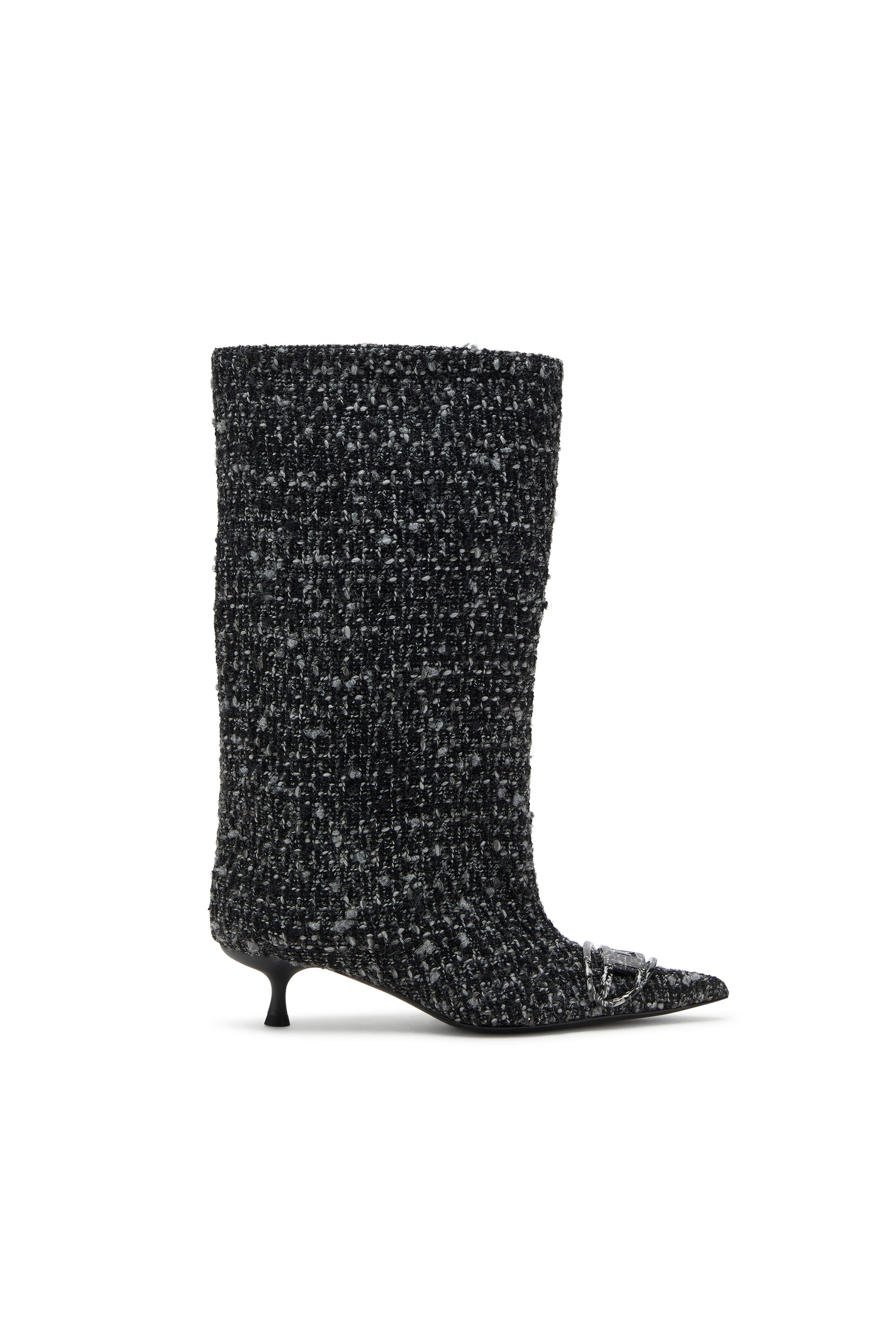 Diesel - D-VENUS 40 KB TUBE, Female's D-Venus-Bouclé  knee-high boots in Black - 1