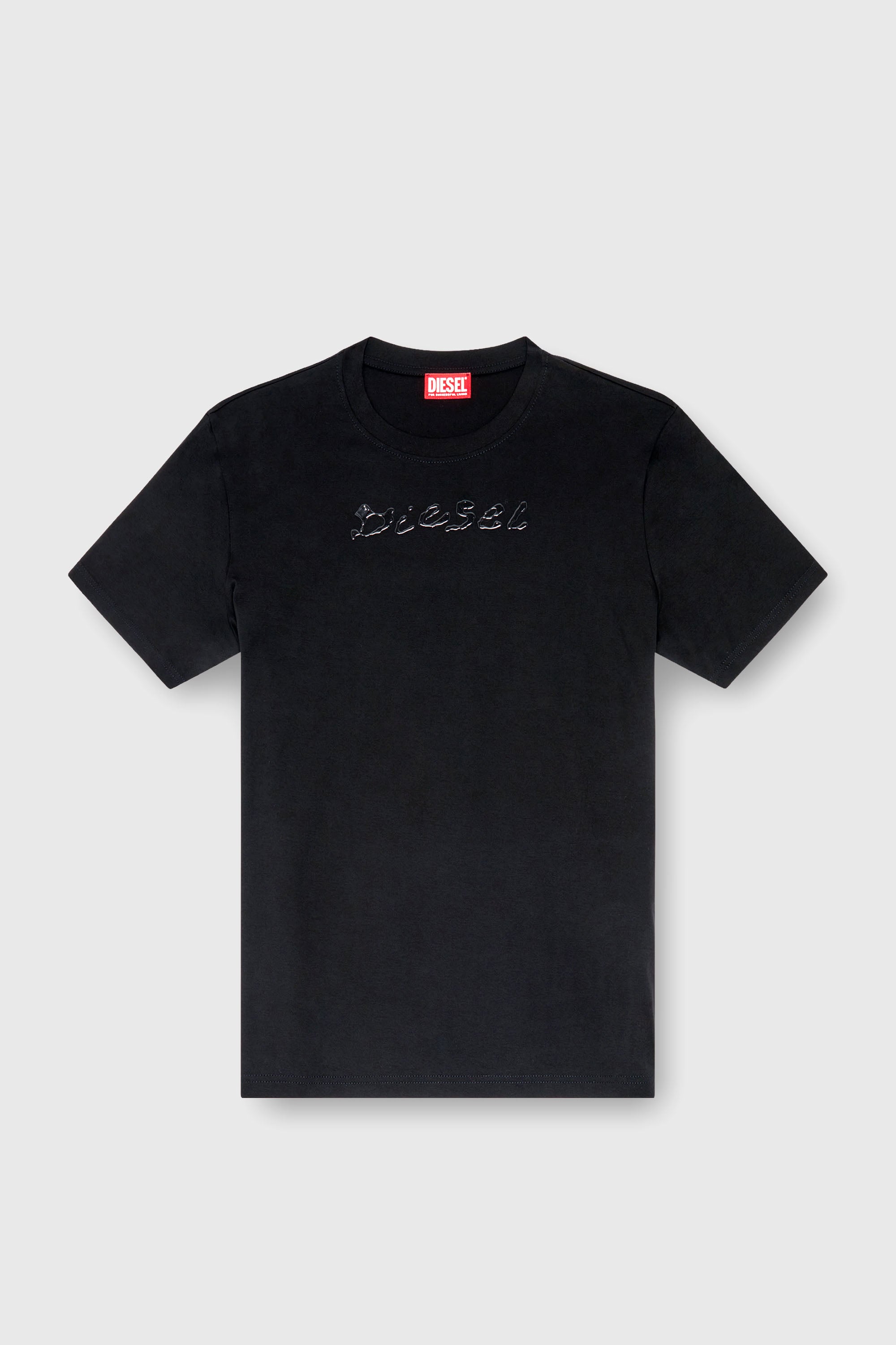 Diesel - T-MADJUST-K2, Man's Mercerised cotton T-shirt with tonal logo in Black - 2