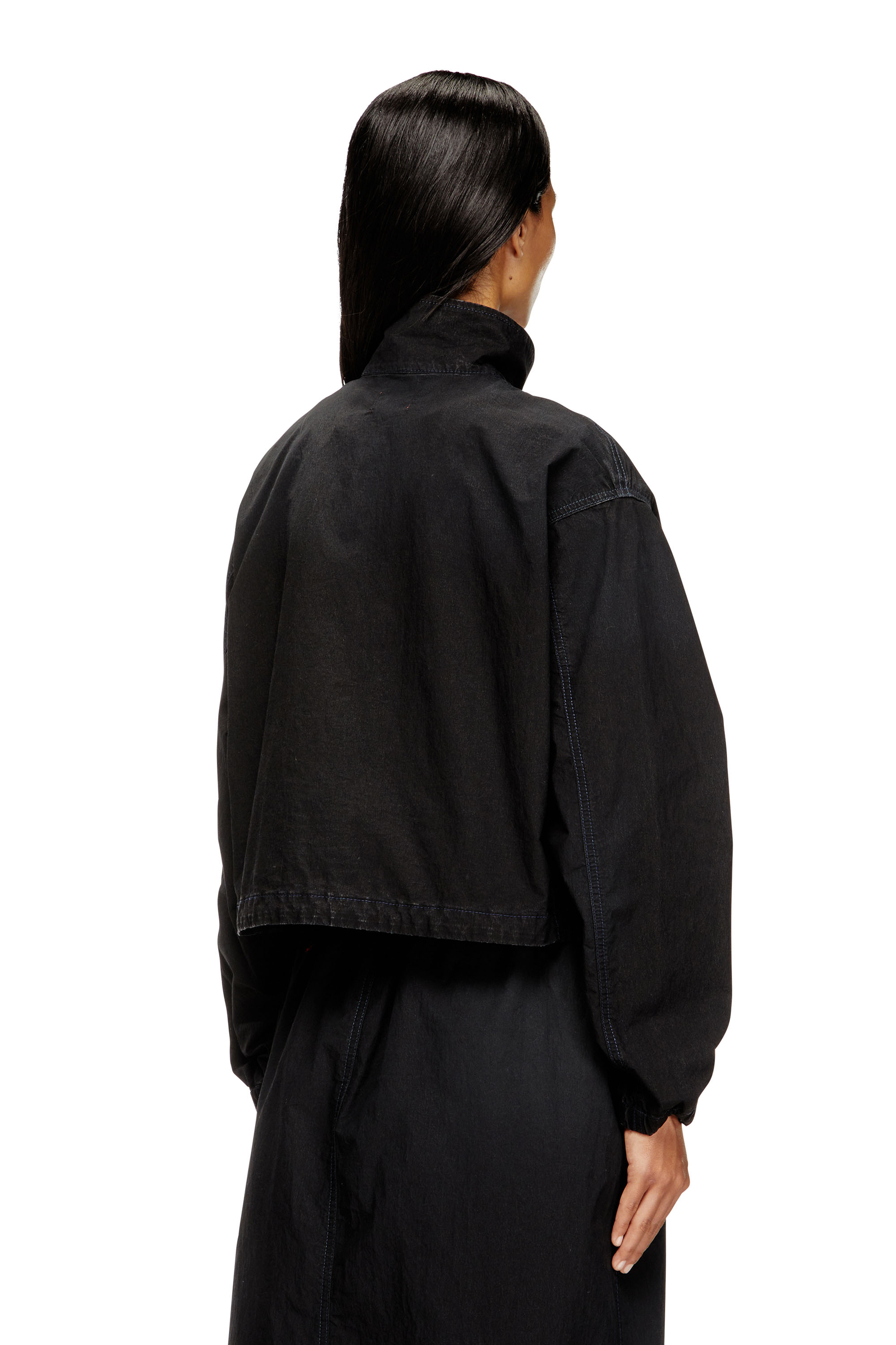 Diesel - DE-SANDERZ JOGG, Female's High-neck technical JoggJeans jacket in Black - 5