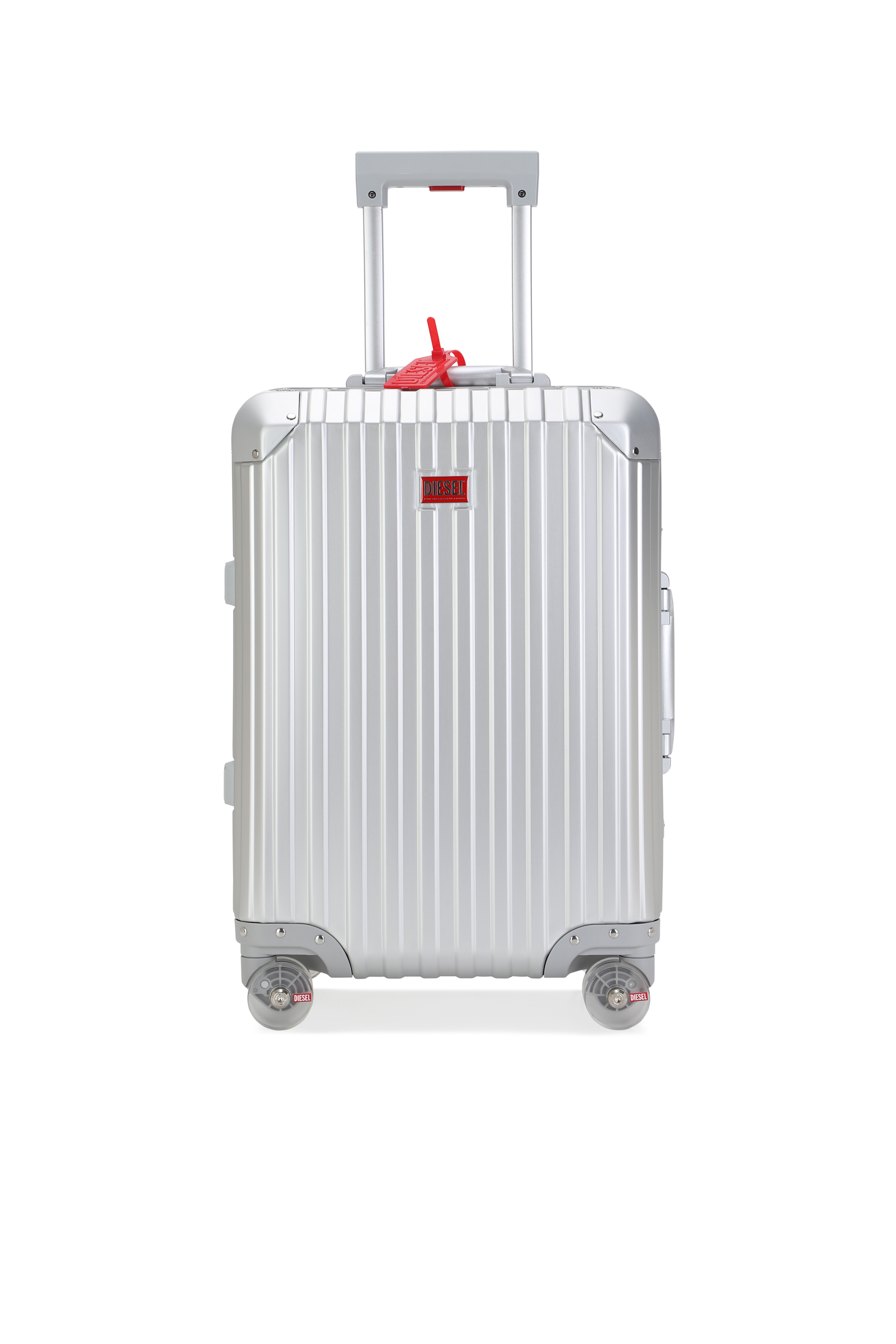 Diesel - DIESEL ALUMINUM TROLLEY- DSL002, Valise en aluminium taille S Mixte in Gris argent&eacute; - 1