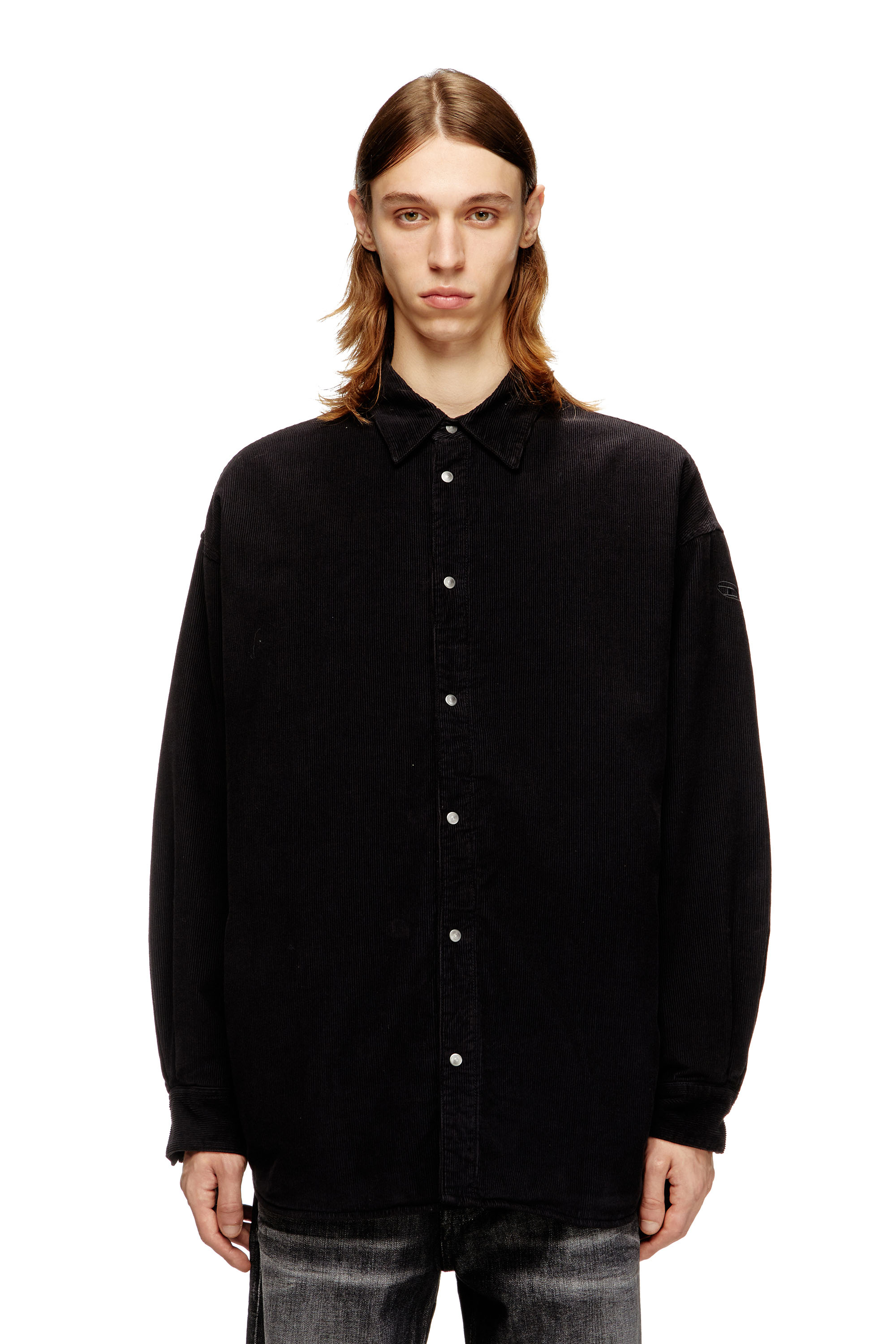 Diesel - S-BAGGY-PADD-HGBK, Chemise en coton avec broderie Oval D Homme in ToBeDefined - 1