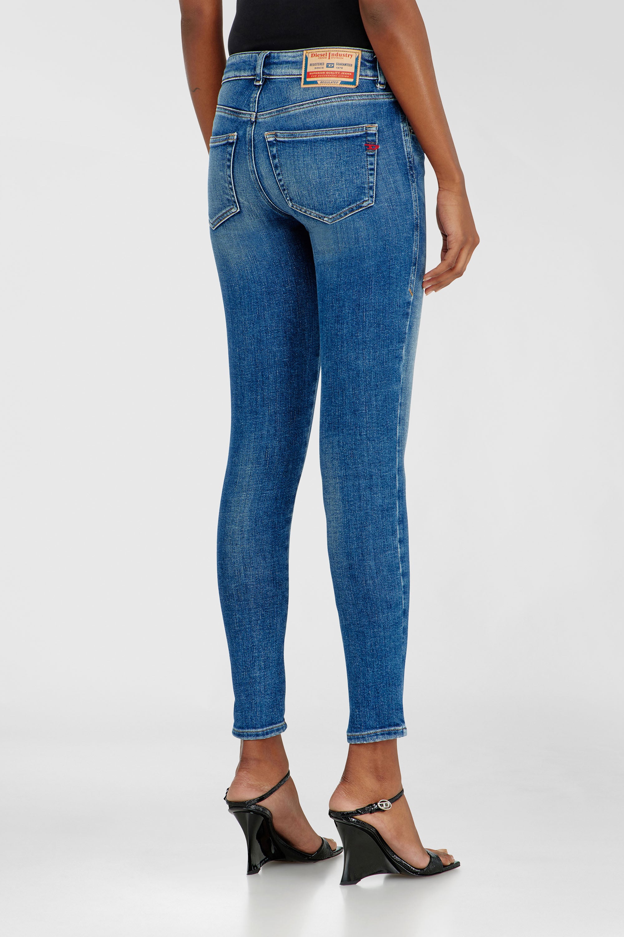 Diesel - Female's Skinny Jeans 2017 Slandy 09P71, Medium Blue - 2