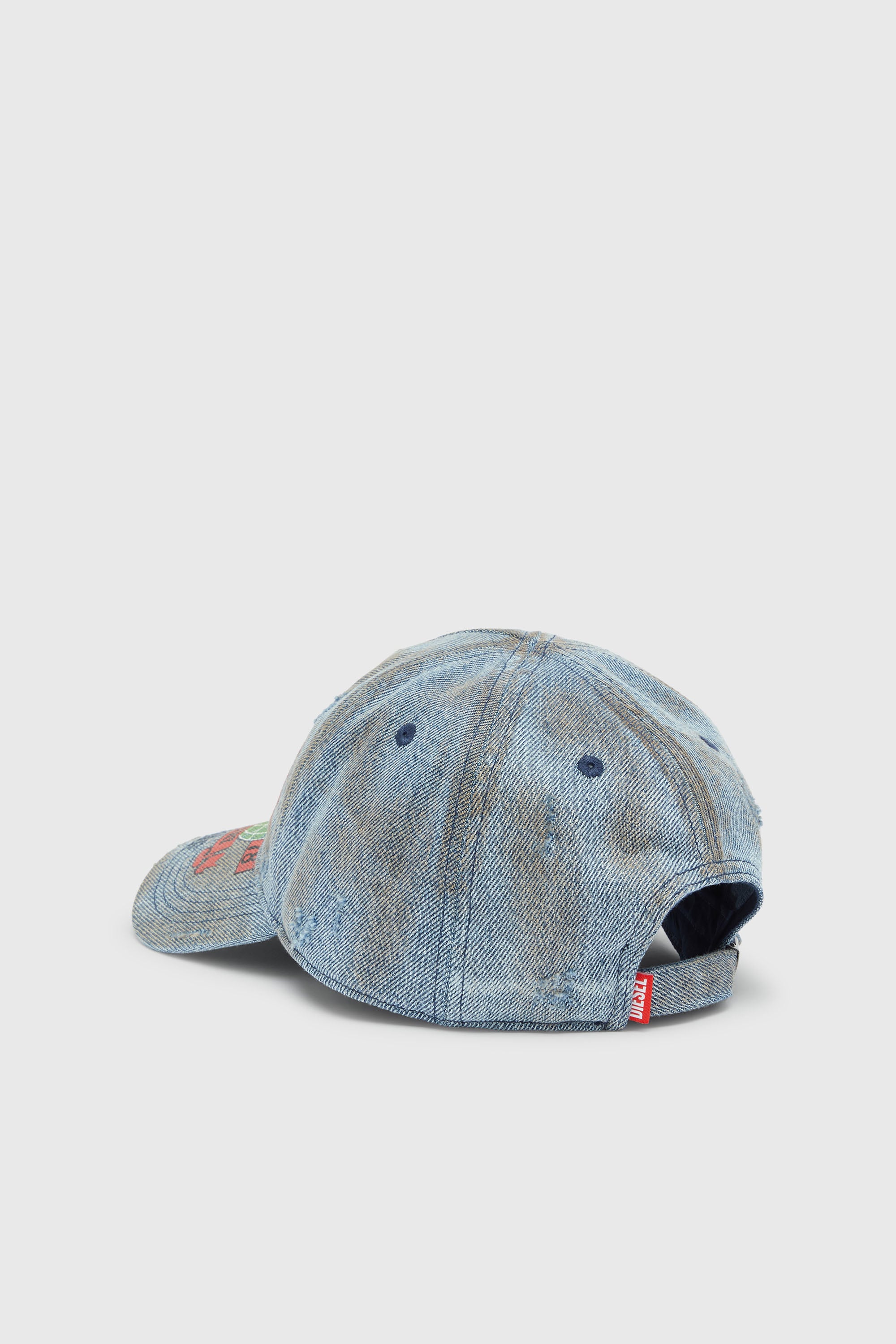 Diesel - C-ROCK, Gorra de b&eacute;isbol denim con gr&aacute;ficos de concierto Hombre in Azul marino - 2