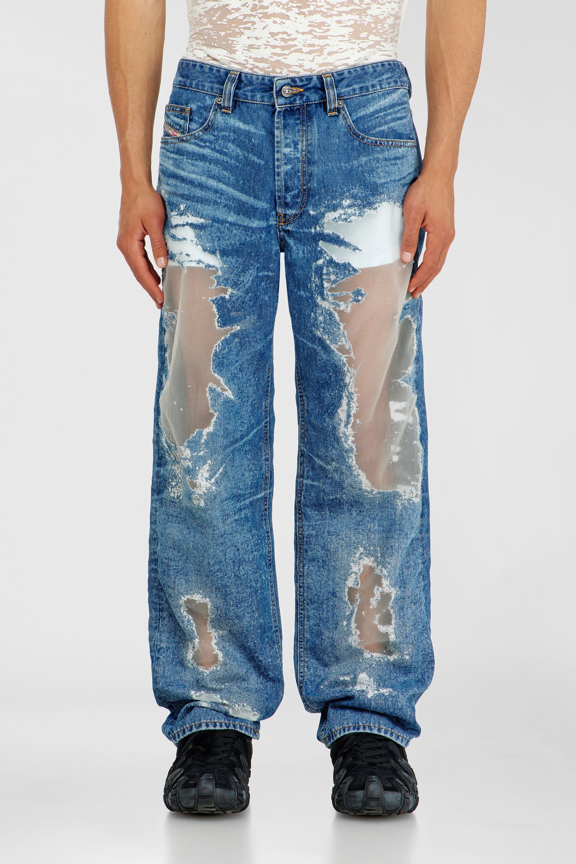 Diesel - Man's Regular Jeans 2024 D-Macs 068ZH, Medium blue - 2