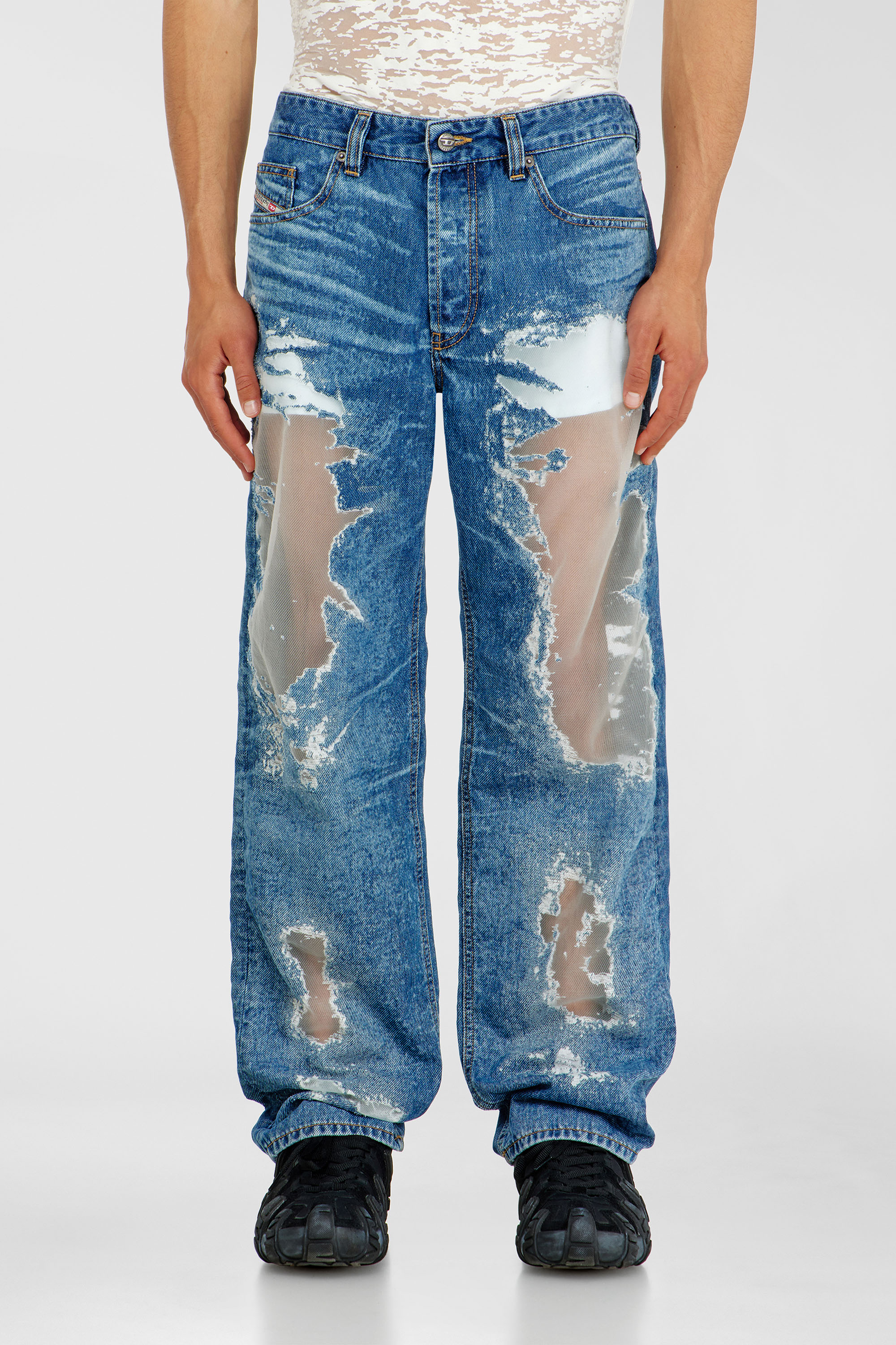 Diesel - Regular Jeans 2024 D-Macs 068ZH Homme, Bleu moyen - Image 2