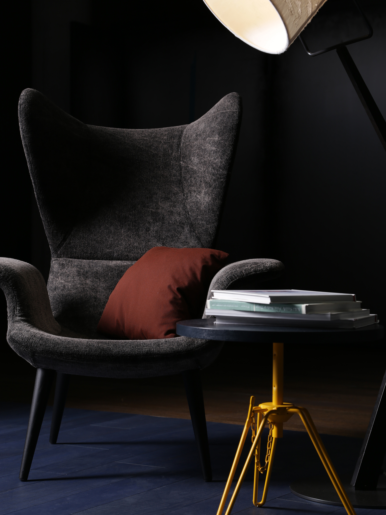 Diesel - DL0F04 OVERDYED, Mesa color azul grisáceo con base amarilla de acero Unisex in Amarillo - 4