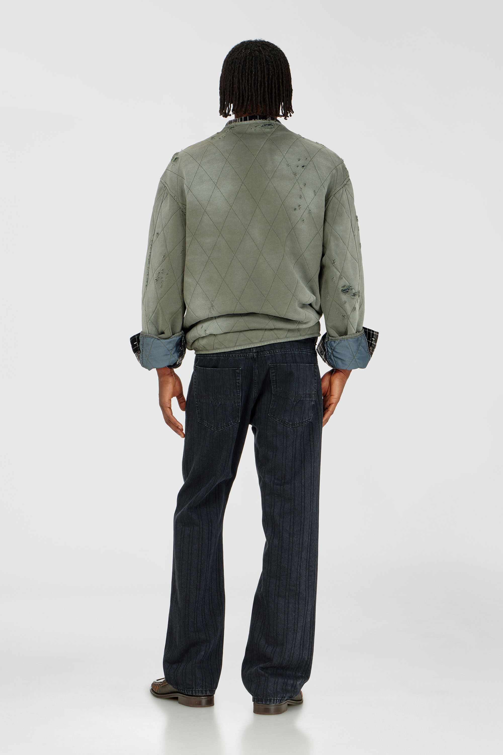 Diesel - Male's Relaxed Jeans 1980 D-Eeper 09Q12, Black/Dark Grey - 3