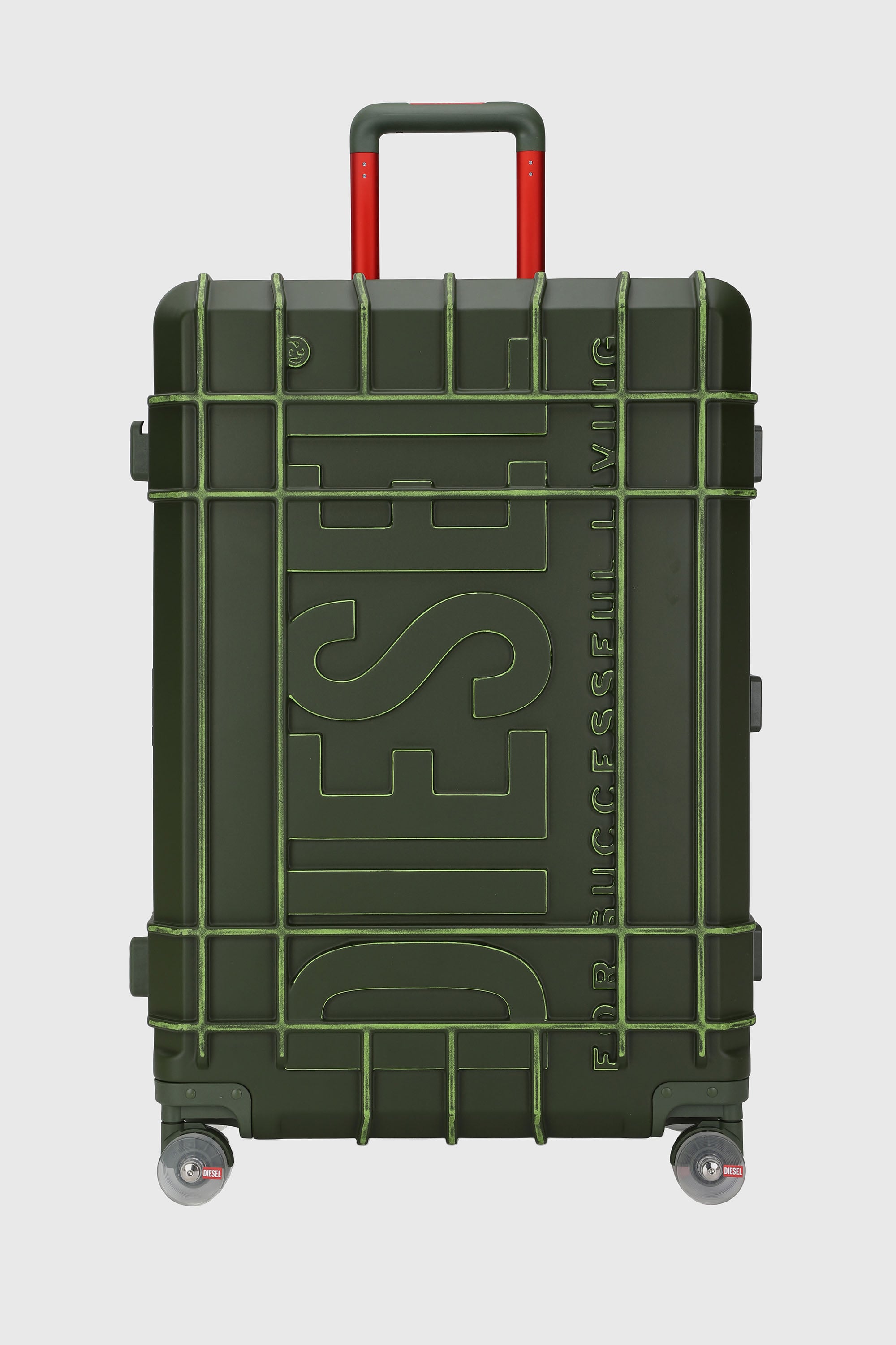 Diesel - DIESEL PC STRONG IMAGE TROLLEY- DSL003, Unisex's Rugged suitcase size L in Military Green - 1