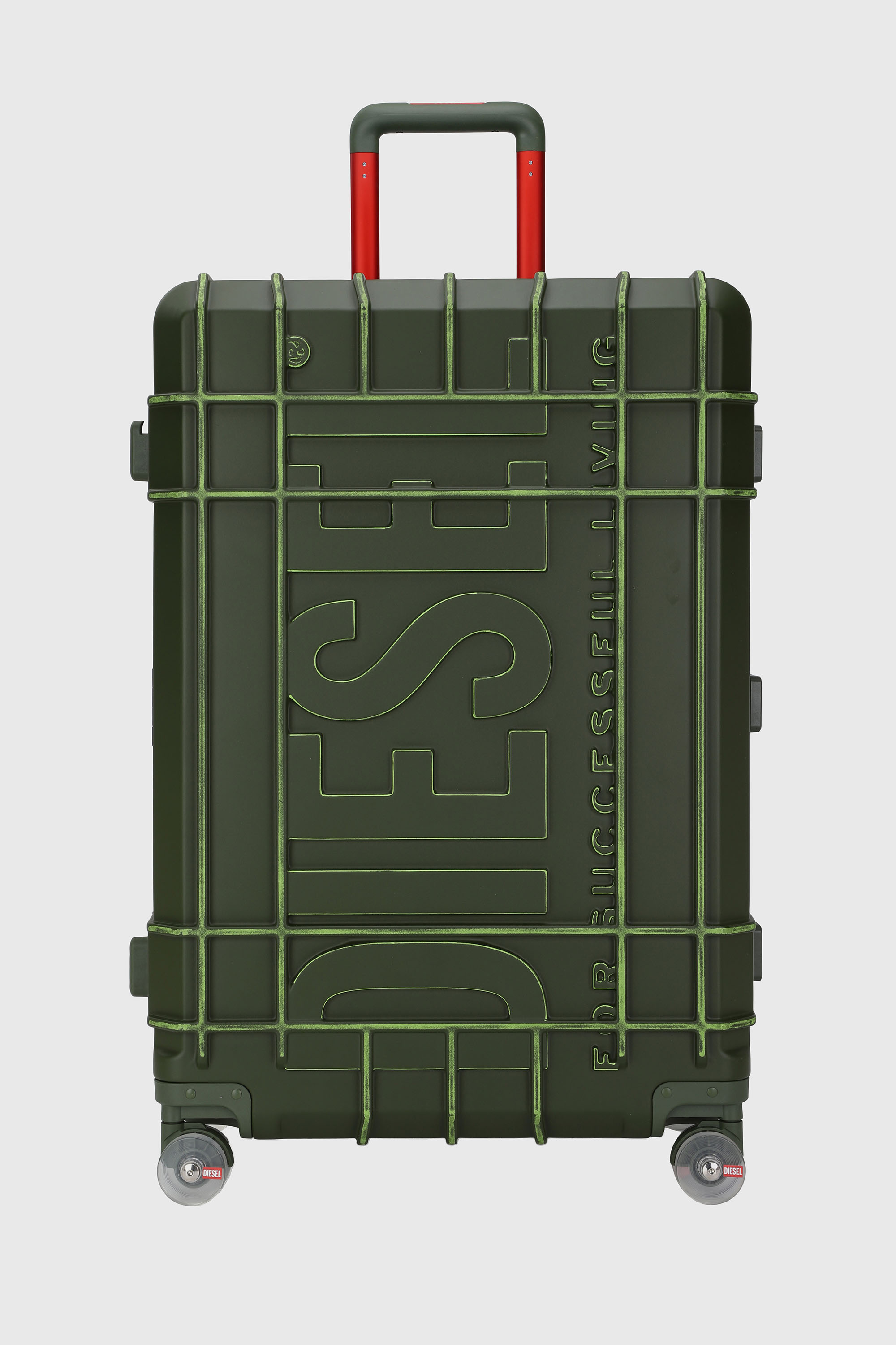 Diesel - DIESEL PC STRONG IMAGE TROLLEY- DSL003, Valise robuste taille L Mixte in Vert - 1
