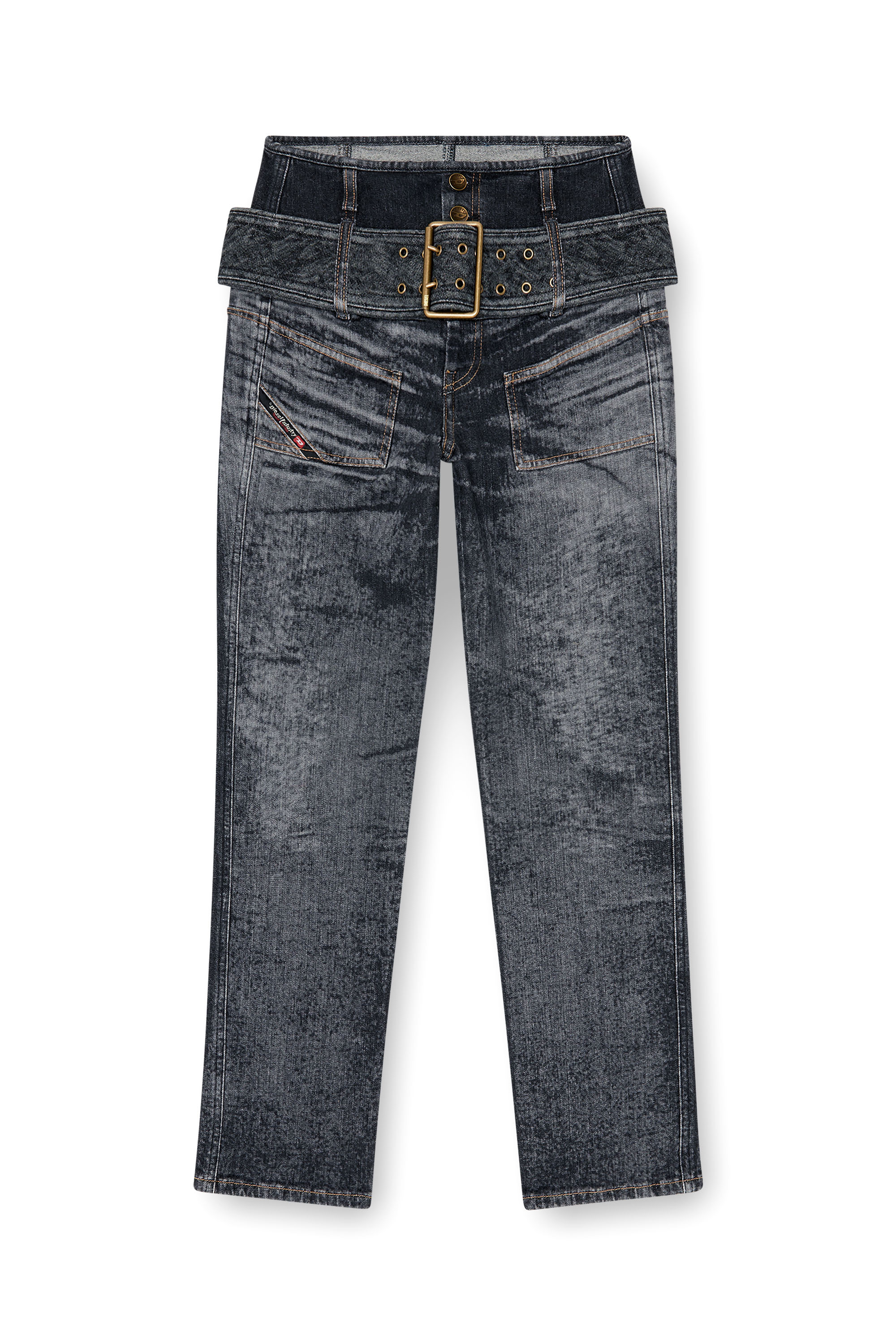 Diesel - Woman's Slim Jeans D-Gorina 09Q30, Black/Dark grey - 1