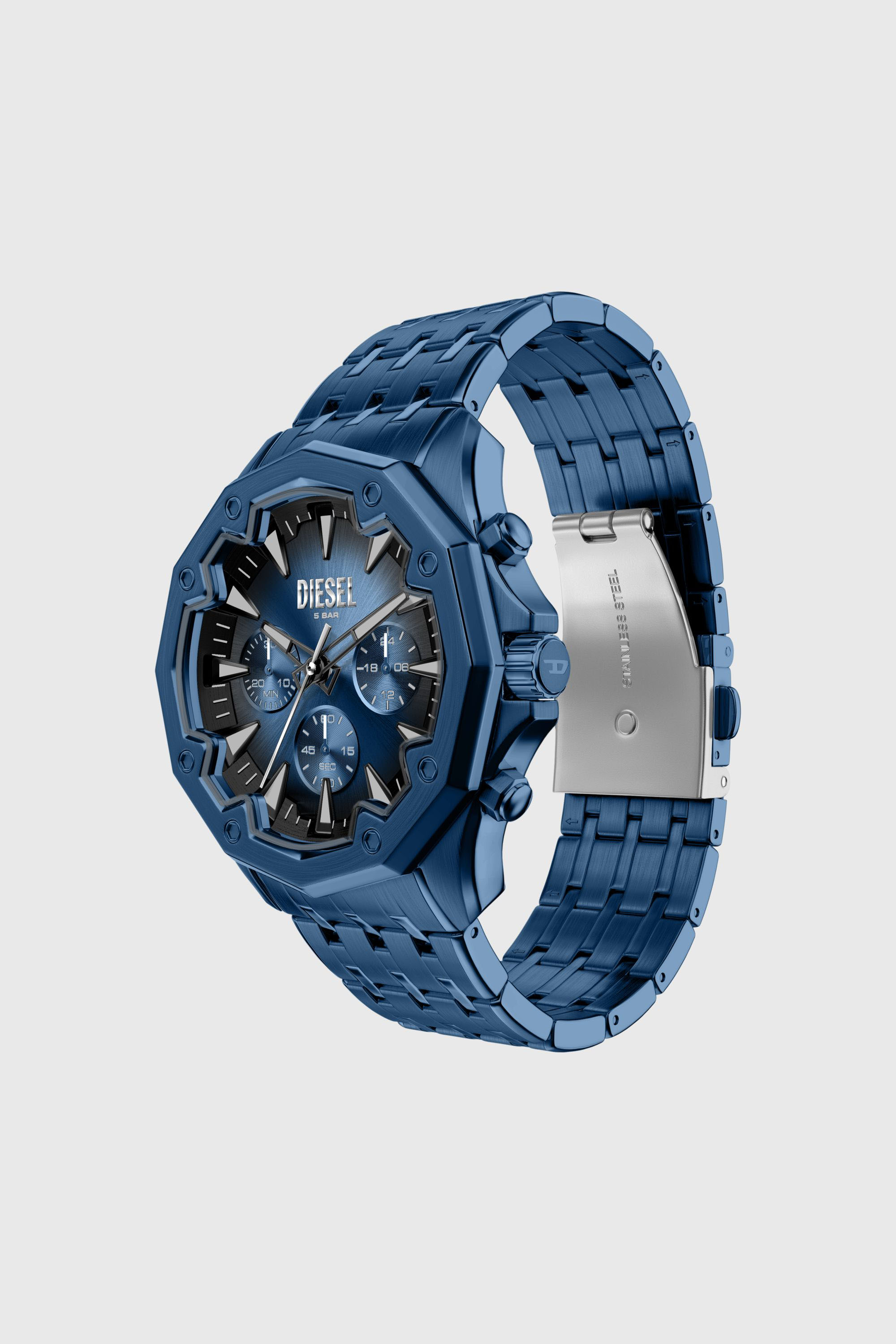 Diesel - DZ4705 WATCH, Man's Stinger Blue Stainless Steel Watch in Blue - 2