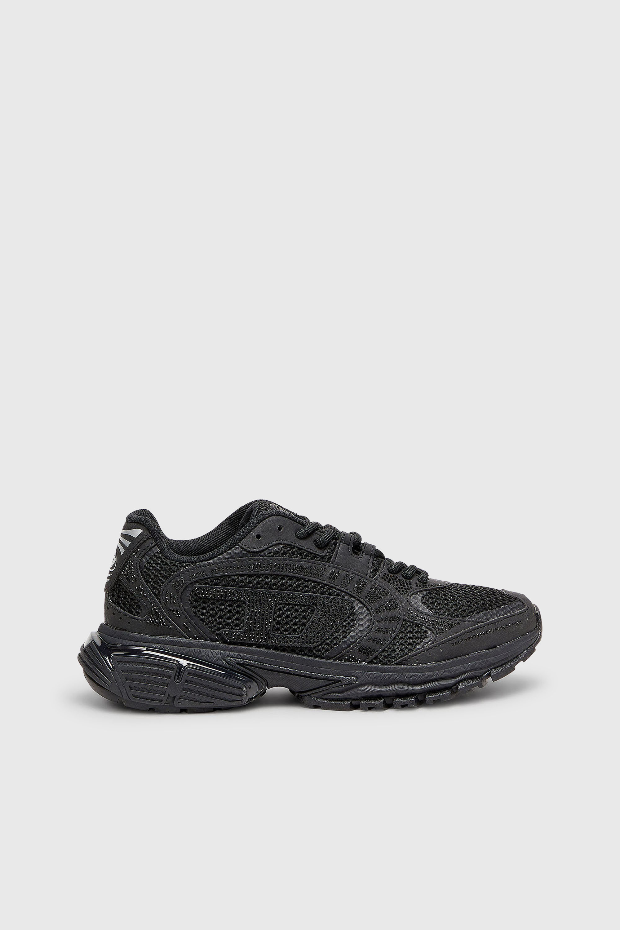 Diesel - S-PRO-V-DENSE LOW W, Female's S-Pro-V-Dense - Mesh sneakers with crystals in Black - 1