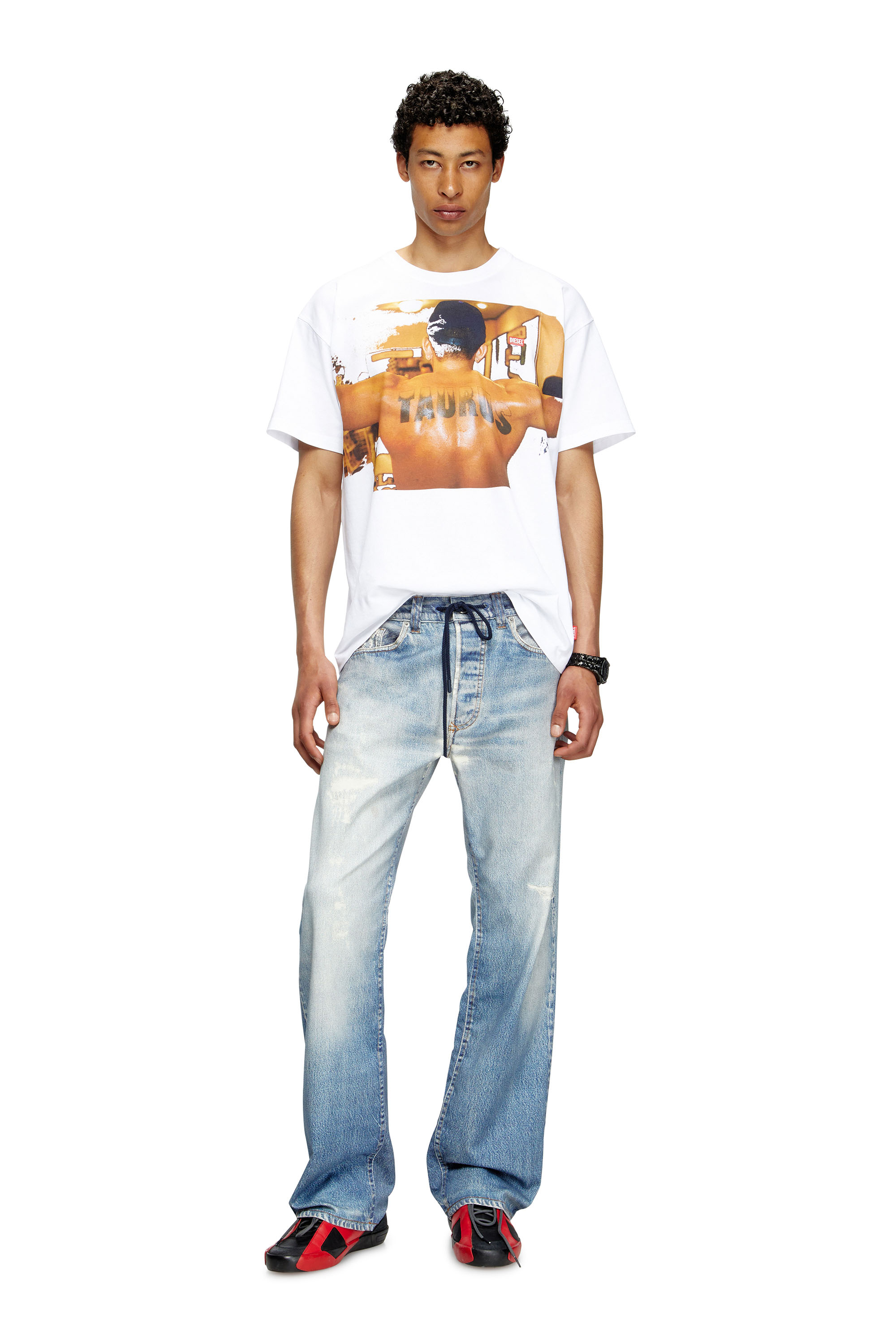 Diesel - PR-T-NORM-TOM25-1, T-shirt avec imprimé graphique Mixte in Blanc - 1