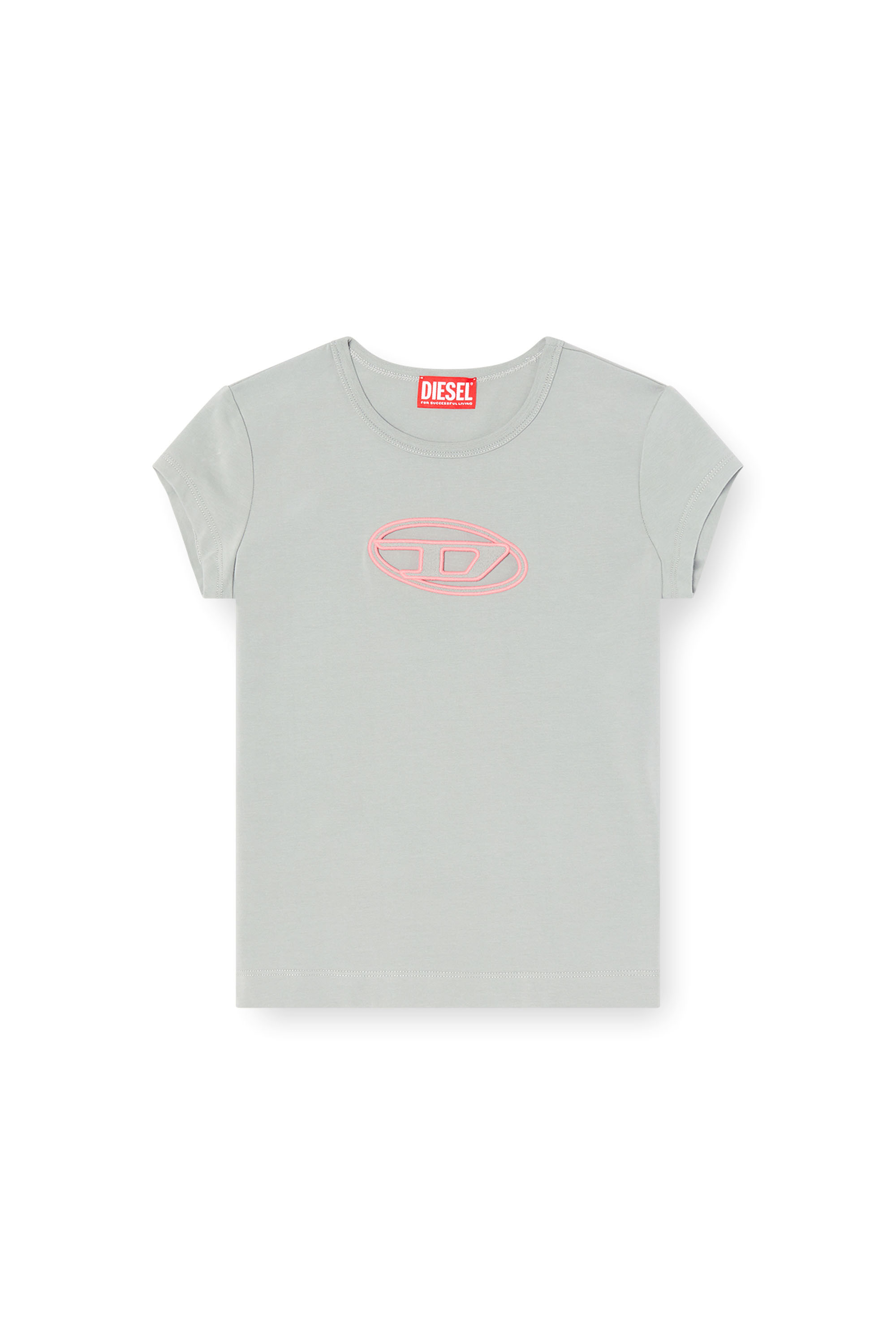 T-ANGIE Woman: Cotton T-shirt with cut-out D logo | Diesel