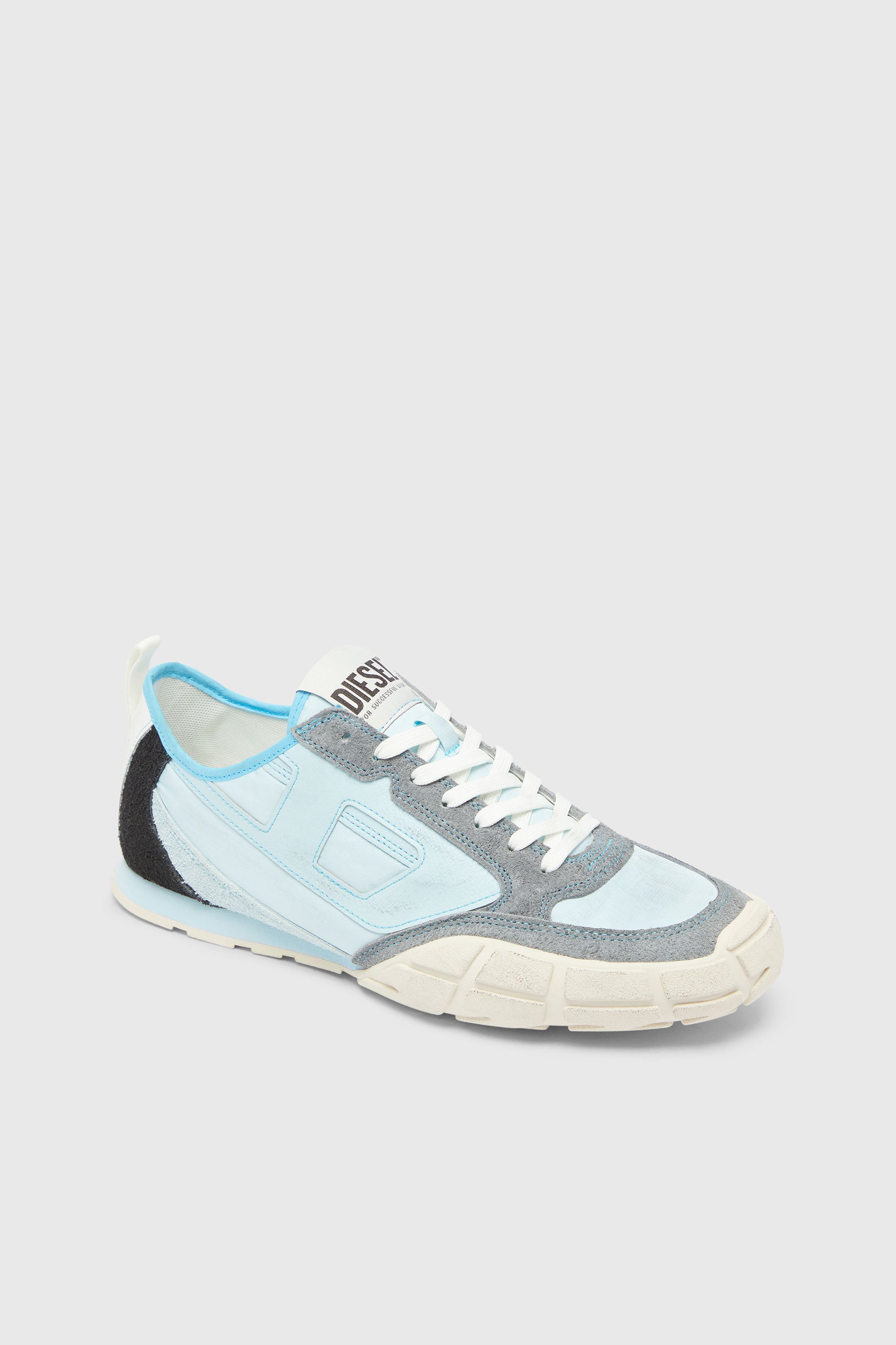 Diesel - S-PAGODHA LOW, S-Pagodha - Zapatillas de piel y nailon Hombre in Azul marino - 6