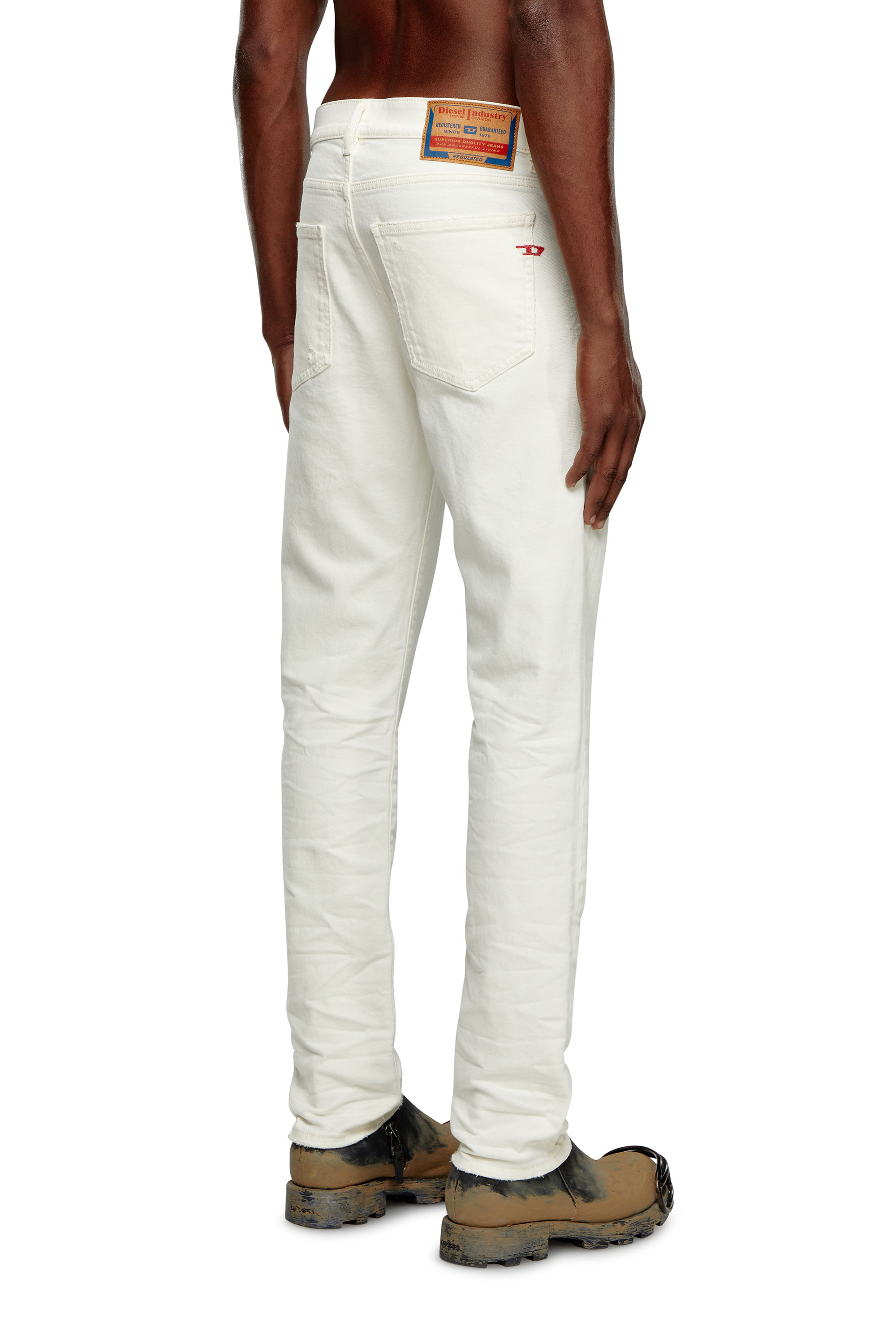 Diesel - Slim Jeans 2019 D-Strukt 09I15 Hombre, Blanco - 2