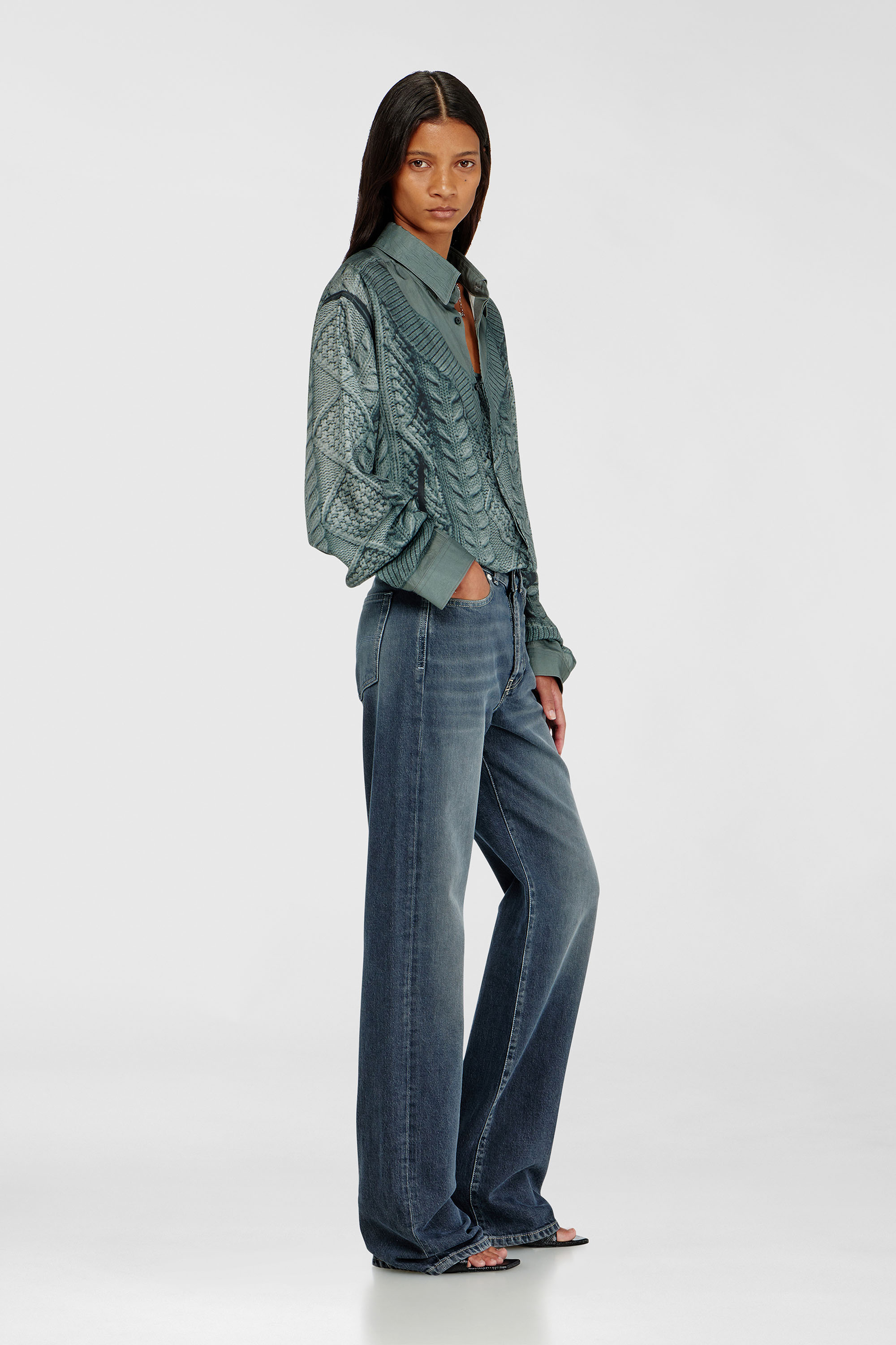 Diesel - Regular Jeans 1971 D-Sent 007EI Mujer, Azul Oscuro - 2