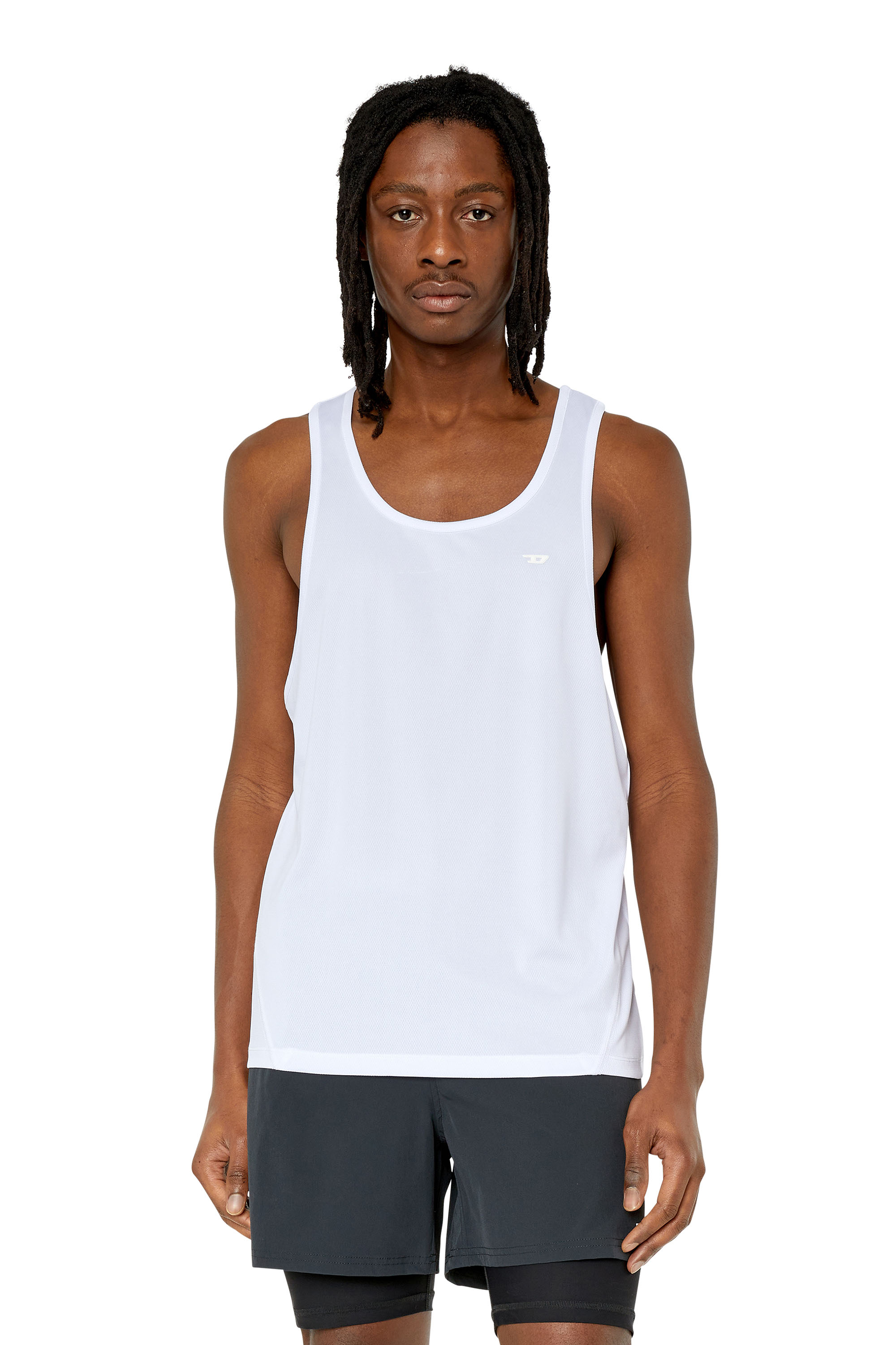 Diesel - AMST-KIERON-WT36, Camiseta con tirantes con logotipo grande Hombre in Blanco - 3