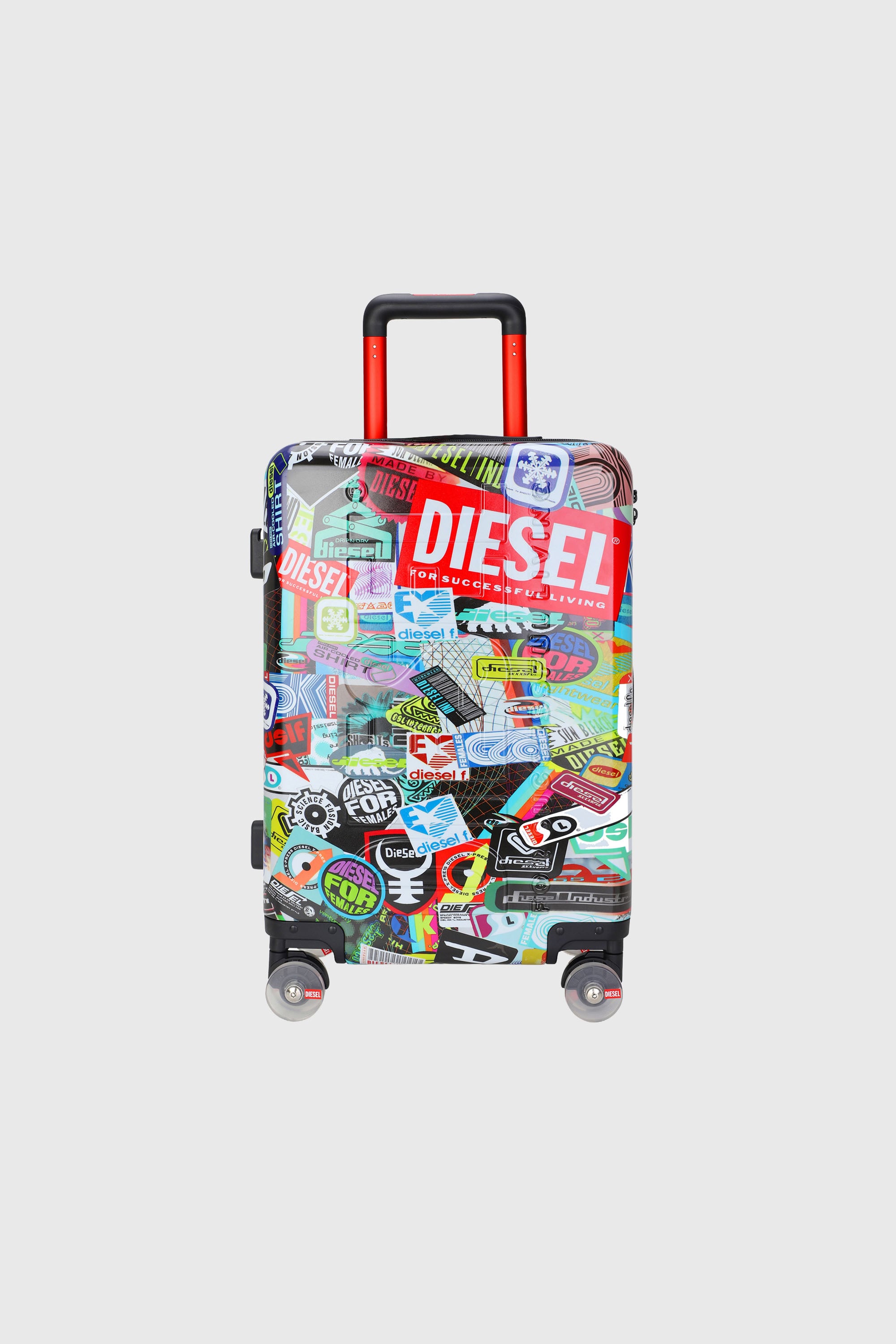 Diesel - DIESEL PC PRINTED TROLLEY-STICKERS- DSL0, Maleta estilo adhesivo tama&ntilde;o S Unisex in Multicolor - 1