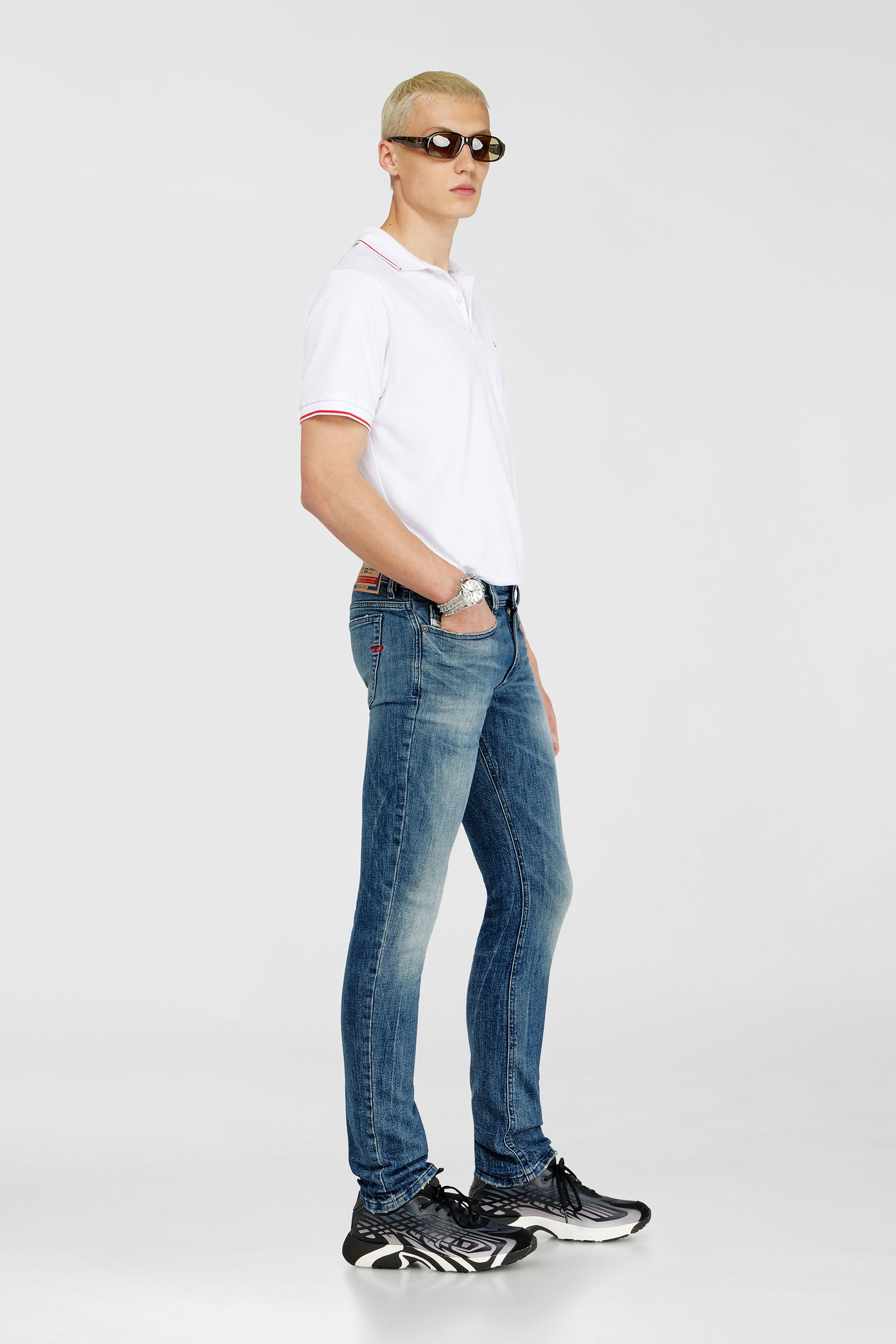 Diesel - Man's Skinny Jeans 1979 Sleenker 0KBBE, Medium blue - 2