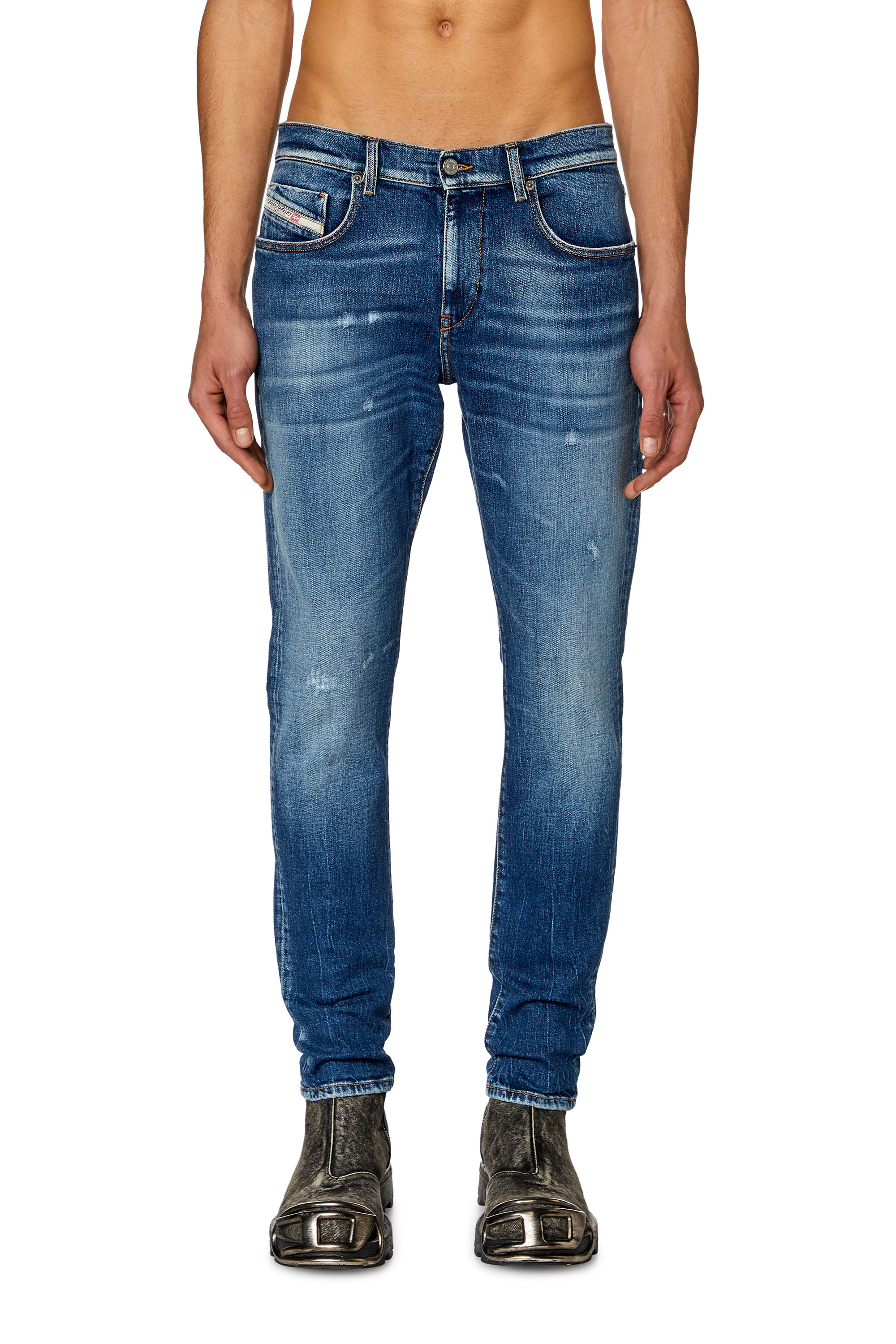 Diesel - Man's Slim Jeans 2019 D-Strukt 007T3, Medium blue - 1