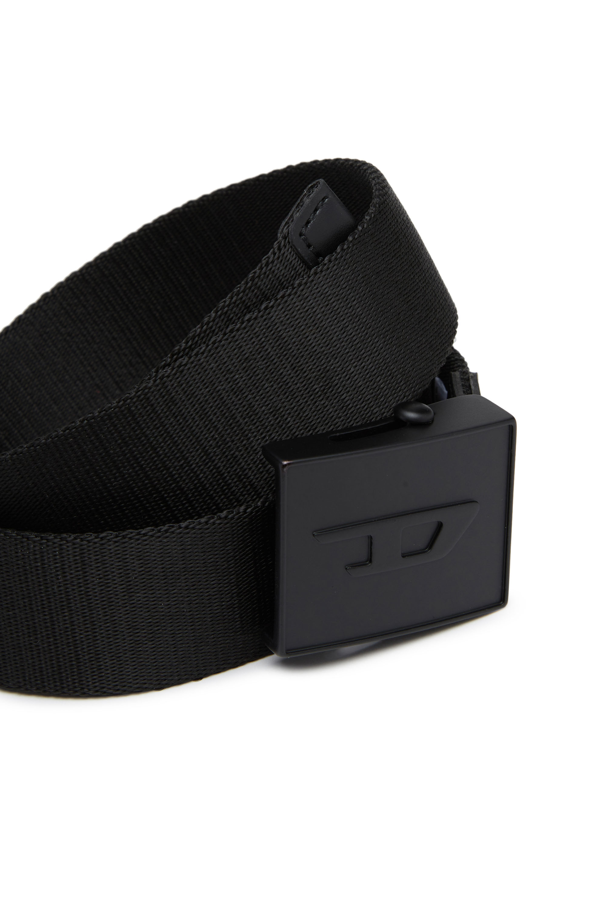 Women's Tape belt with logo buckle | Black | Diesel