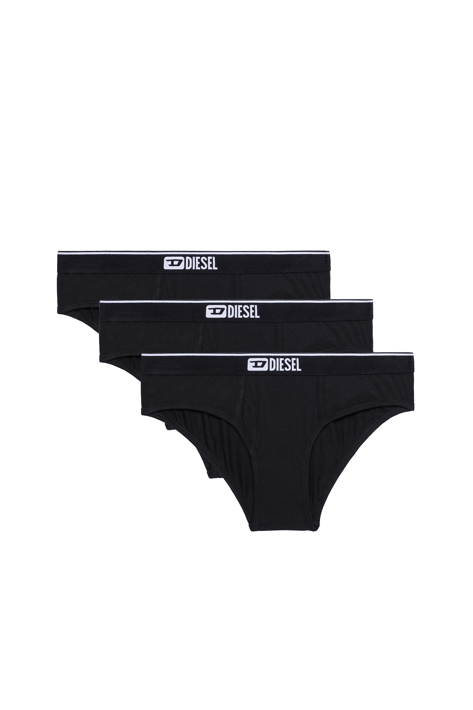 Three-pack of briefs with shiny waist