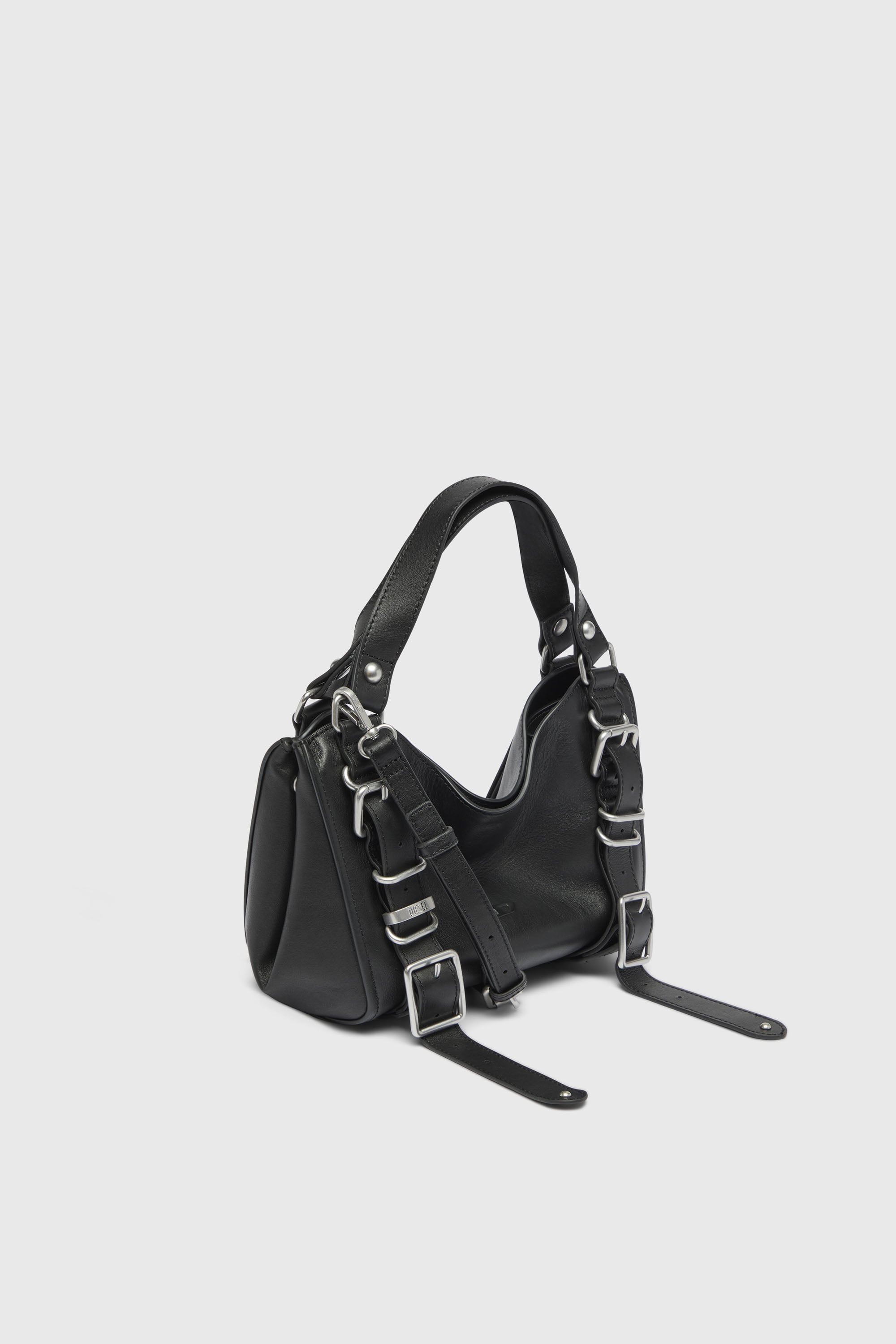 Women's D-One-Small top-handle bag in treated leather | Black