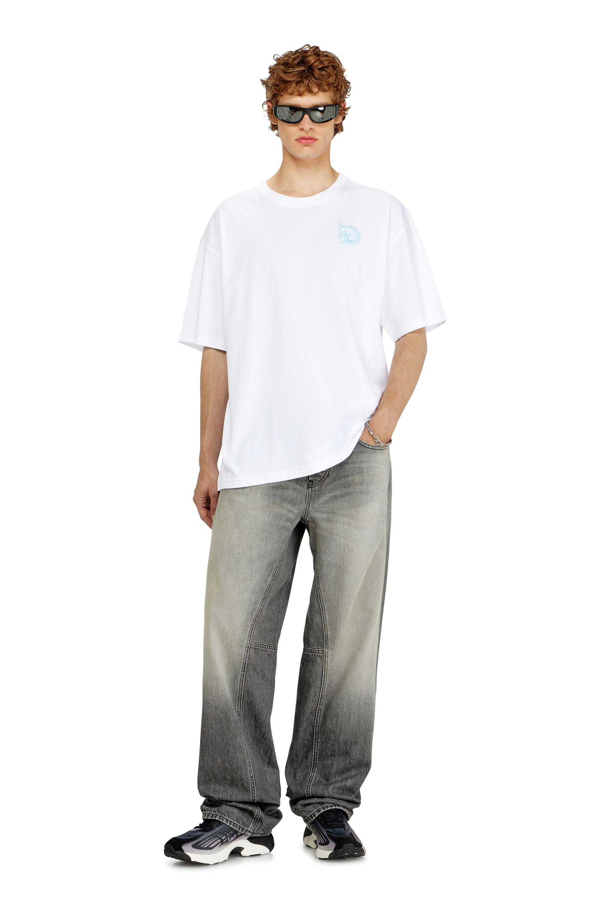 Diesel - T-BOXT-AA11, Man's Jersey T-shirt with flocked print in null - 1