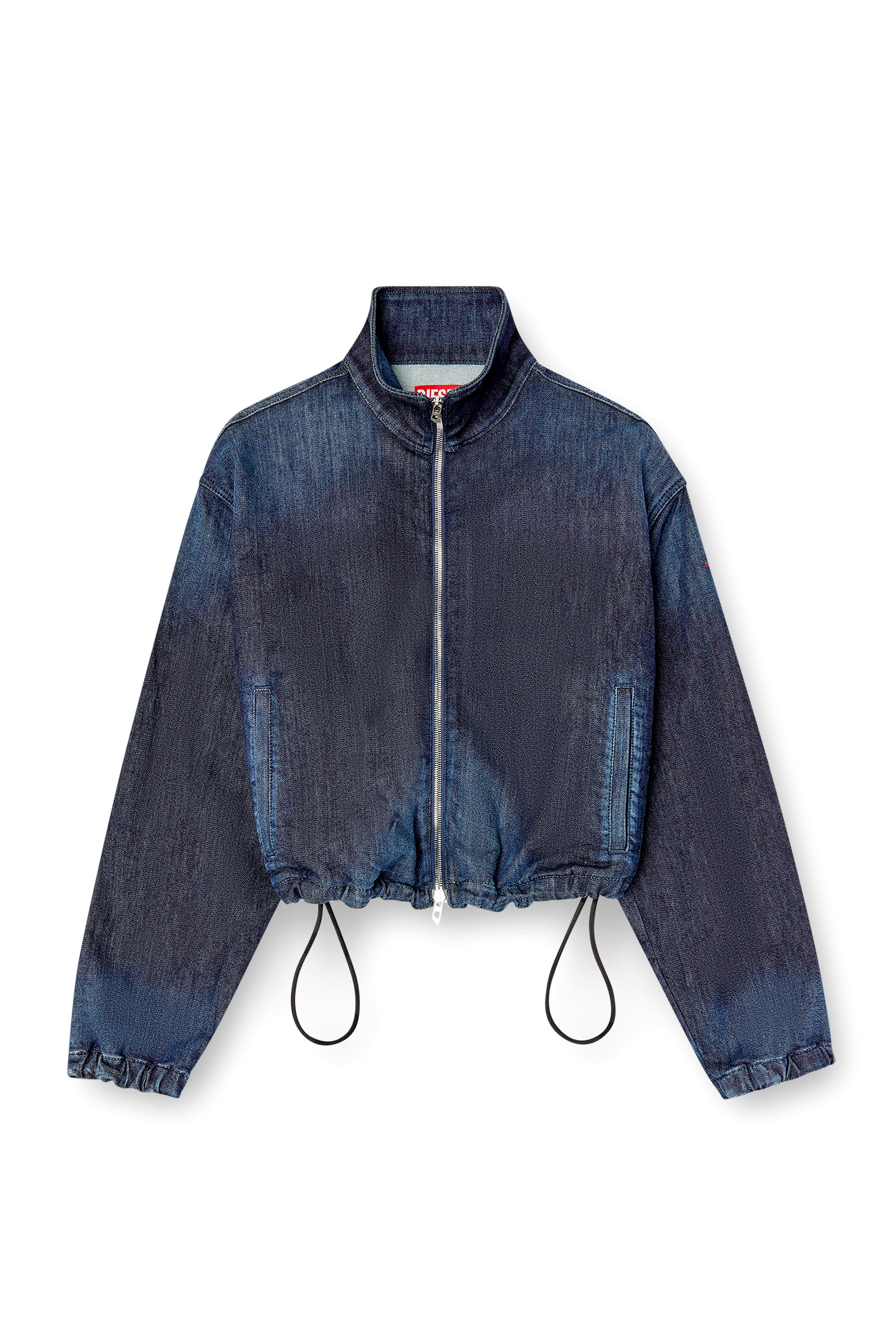 Diesel - DE-SANDERZ JOGG, Female's High-neck JoggJeans jacket in Dark Blue - 2