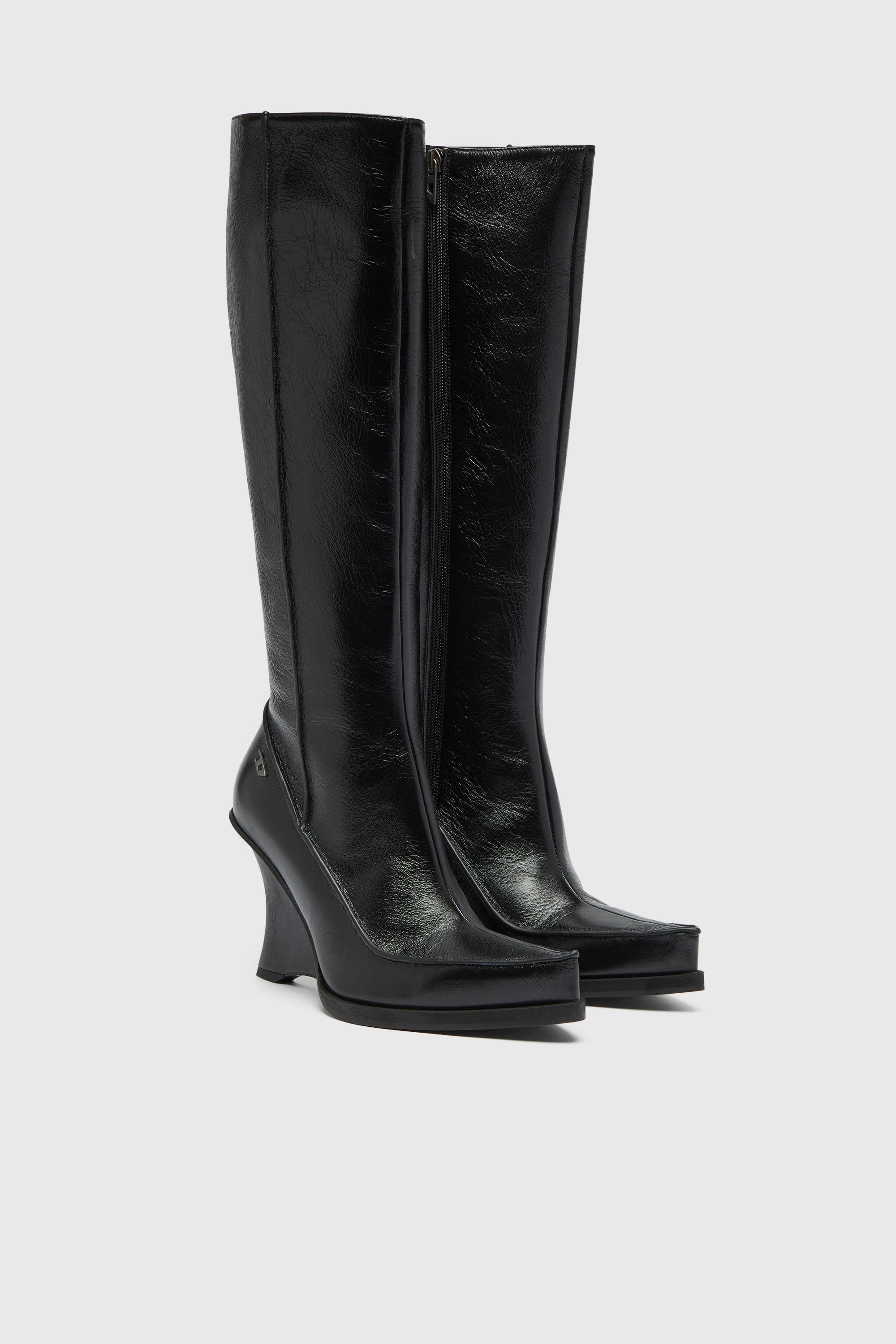 Diesel - D-LUCETTE-90-KB W, D-Lucette-Botas de cuero hasta la rodilla Mujer in ToBeDefined - 2