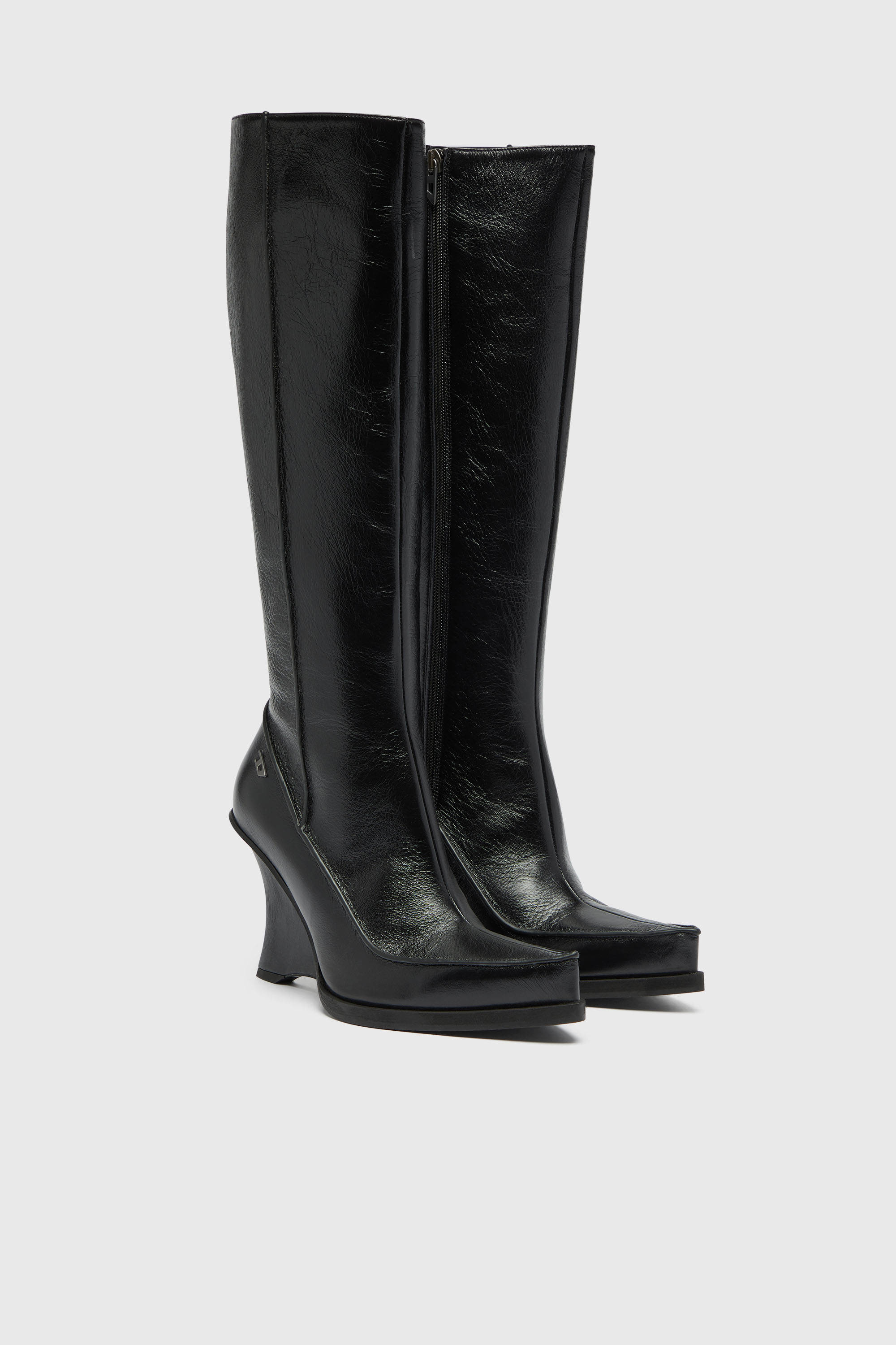 Diesel - D-LUCETTE-90-KB W, D-Lucette-Botas de cuero hasta la rodilla Mujer in ToBeDefined - 2