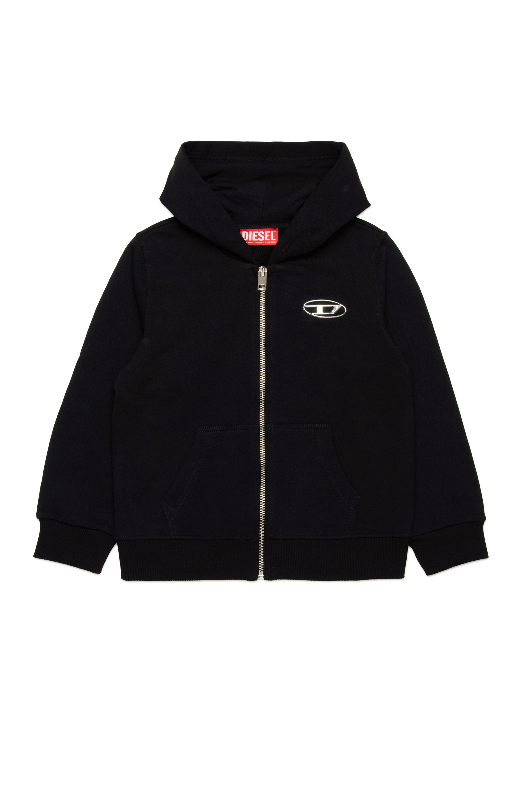 Zip-up hoodie with metal-effect Oval D | Black | 4-16 YEARS Boys Zip-up hoodie with metal-effect Oval D | Black | 4-16 YEARS Boys