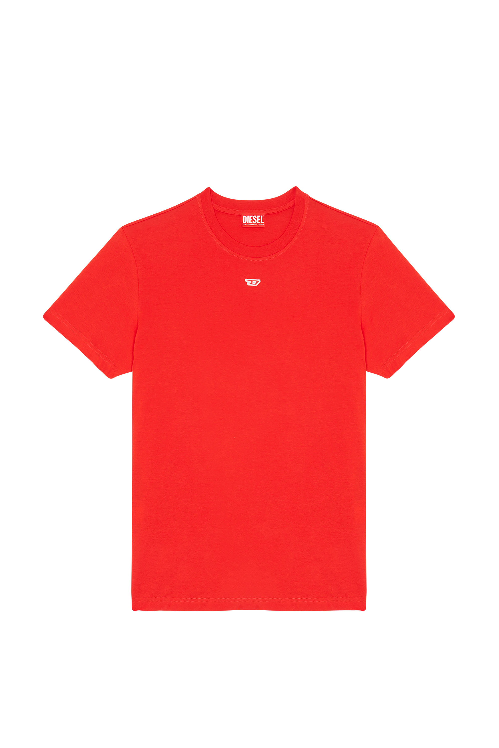 Diesel - T-DIEGOR-D, Man's T-shirt with D patch in Red - 2