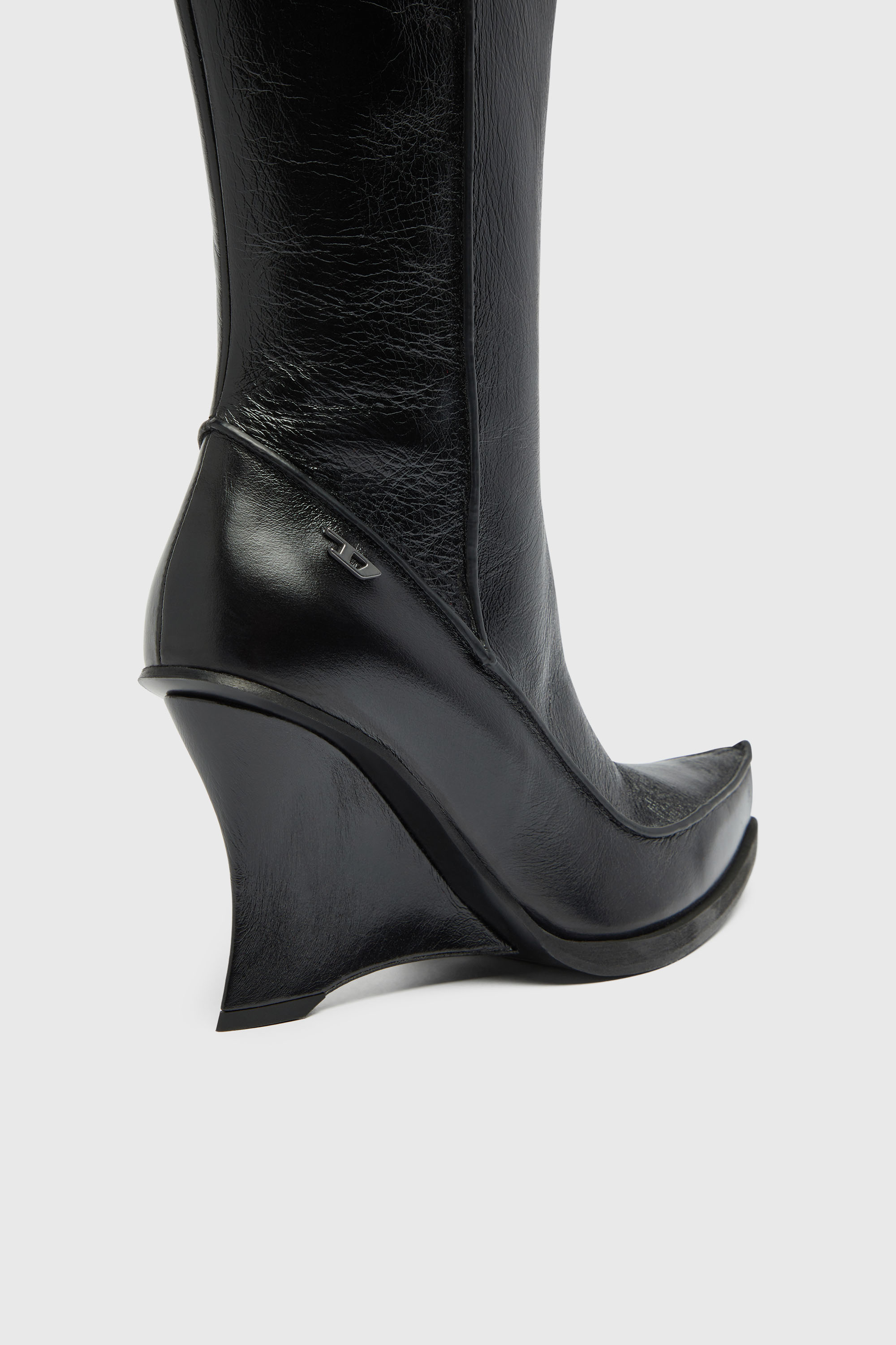 Diesel - D-LUCETTE-90-KB W, D-Lucette-Botas de cuero hasta la rodilla Mujer in ToBeDefined - 4