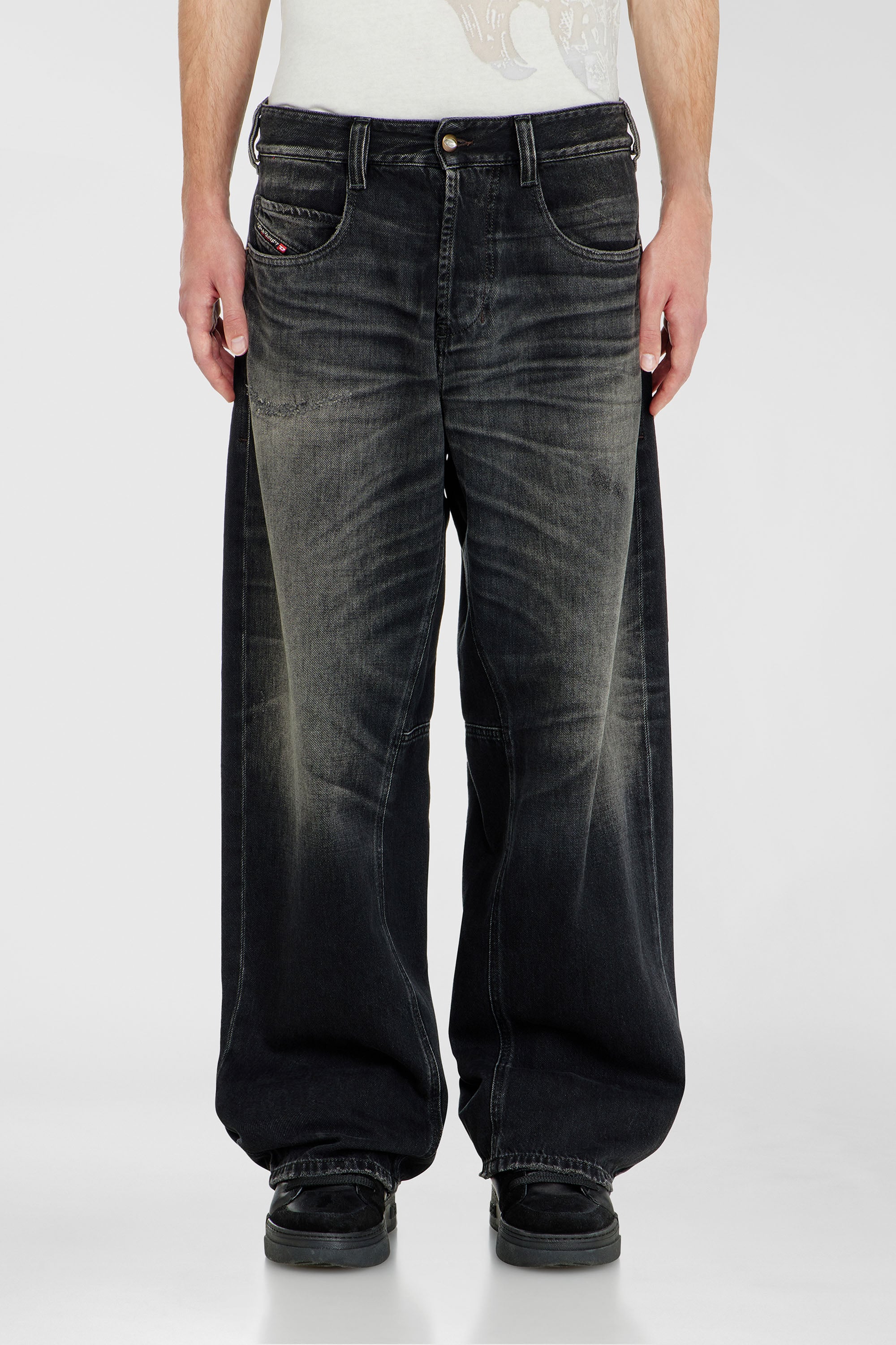 Diesel - Relaxed Jeans 1997 D-Enim-M 09P65 Unisex, Negro/Gris oscuro - 4