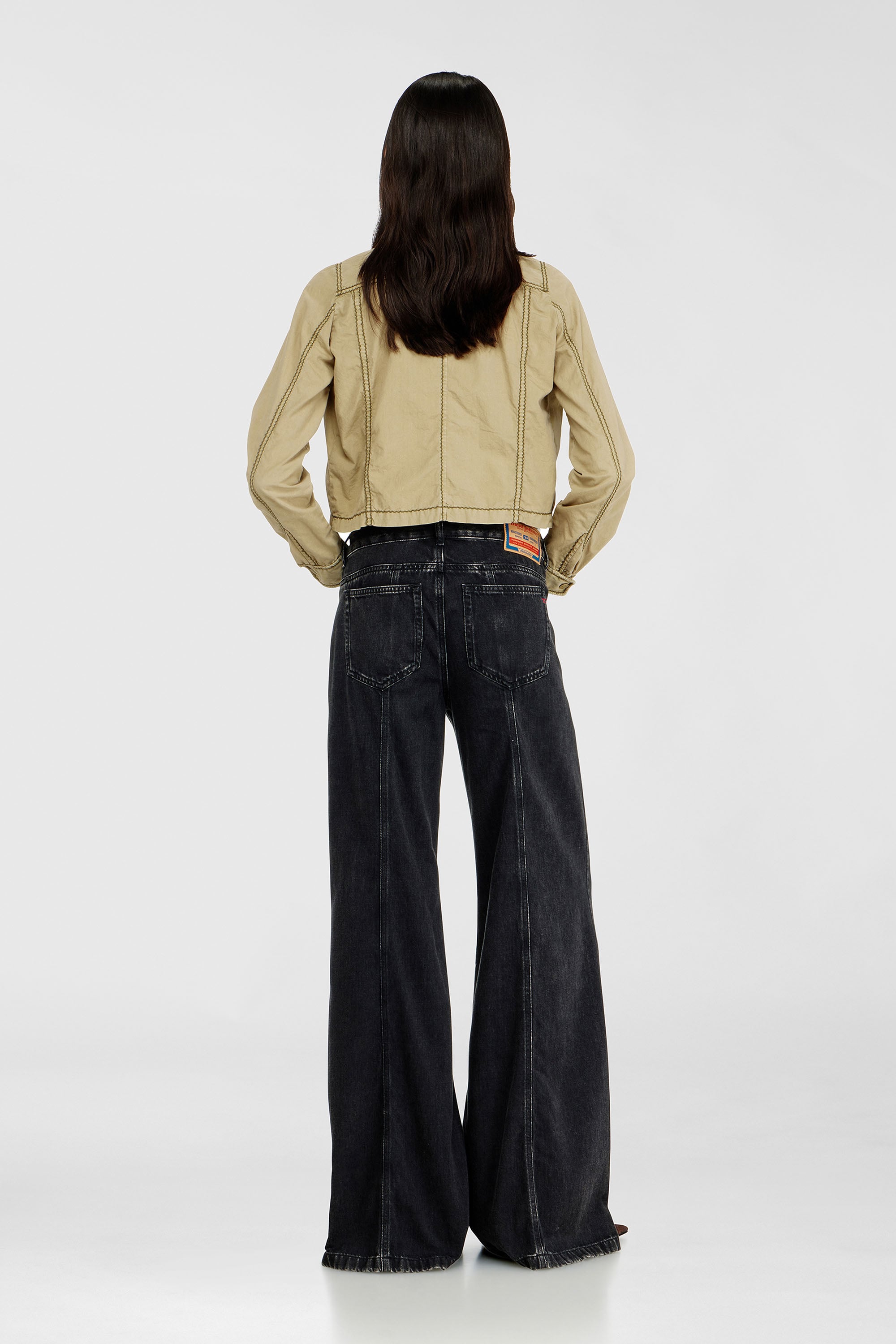 Women's Flare Jeans | Black/Dark grey | Diesel D-Akii