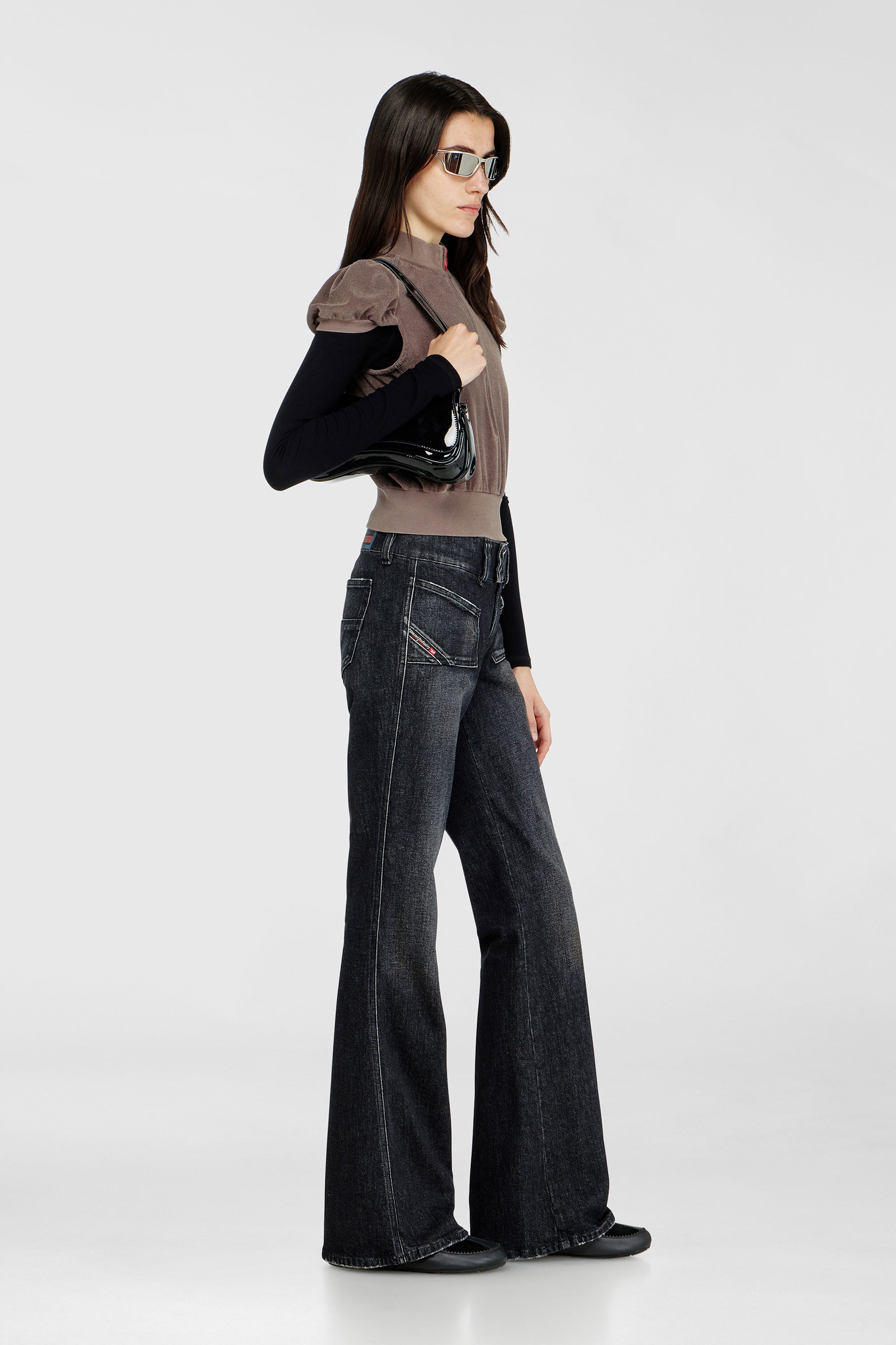 Diesel - Female's Bootcut Jeans D-Hush 09N50, Black/Dark Grey - 2
