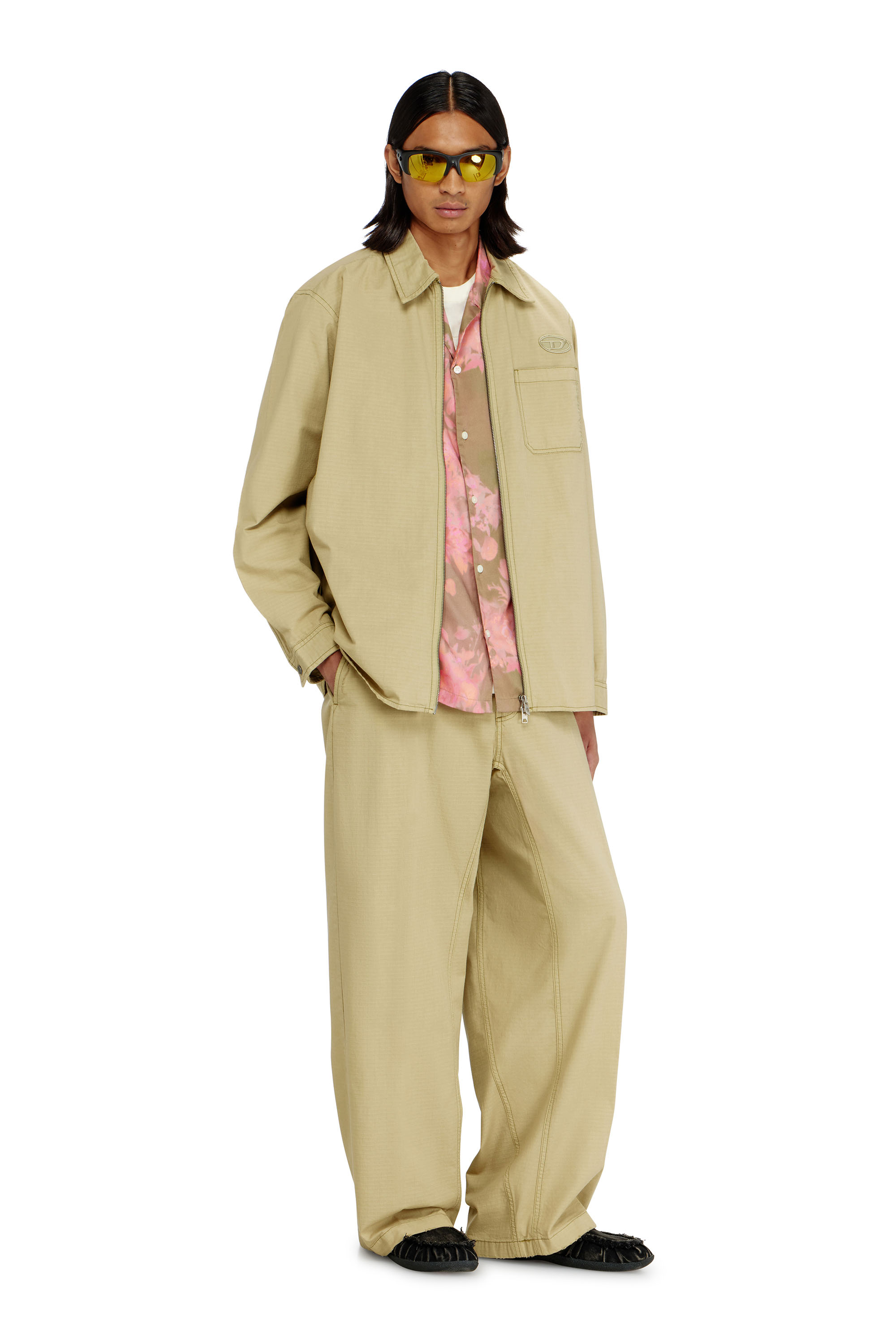 Diesel - P-BALL, Male's Cotton ripstop pants with side buckles in null - 1