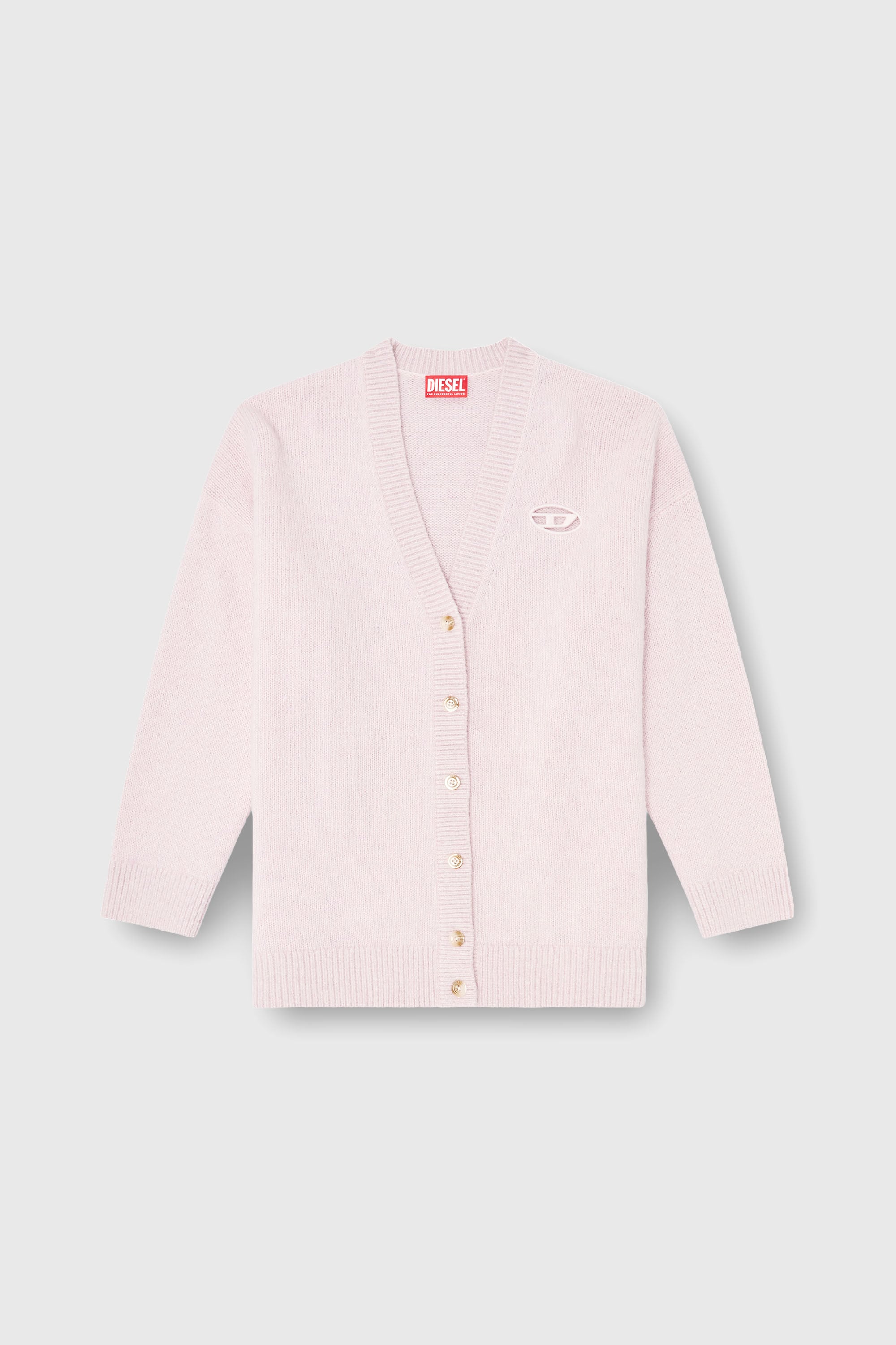 Diesel - M-AREELA, Female's Cardigan in wool and alpaca blend in Face Powder - 2