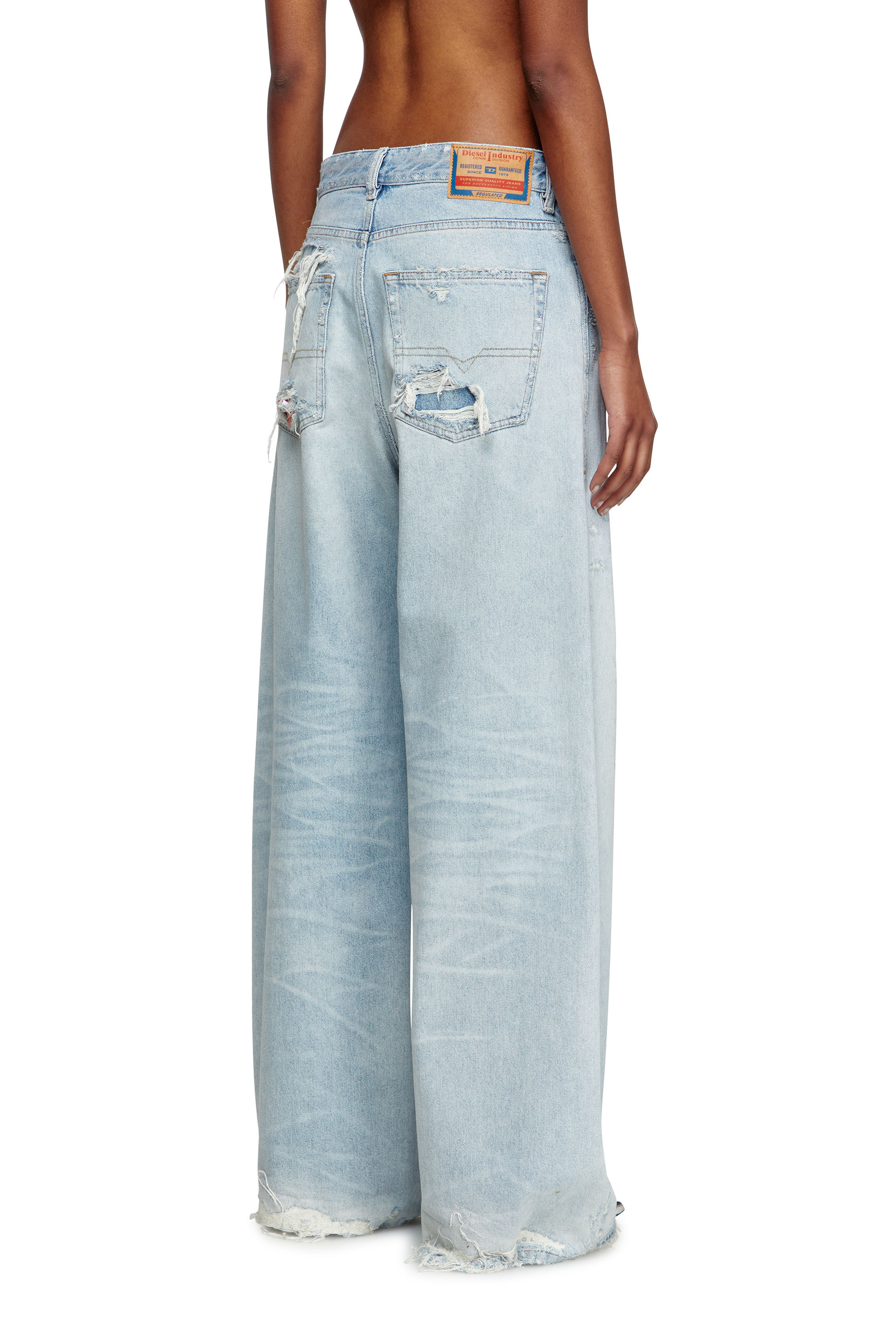 Relaxed Jeans 1996 D-Sire 09M53, Bleu Clair Diesel - Relaxed Jeans 1996 D-Sire 09M53 Femme, Bleu Clair - Image 4