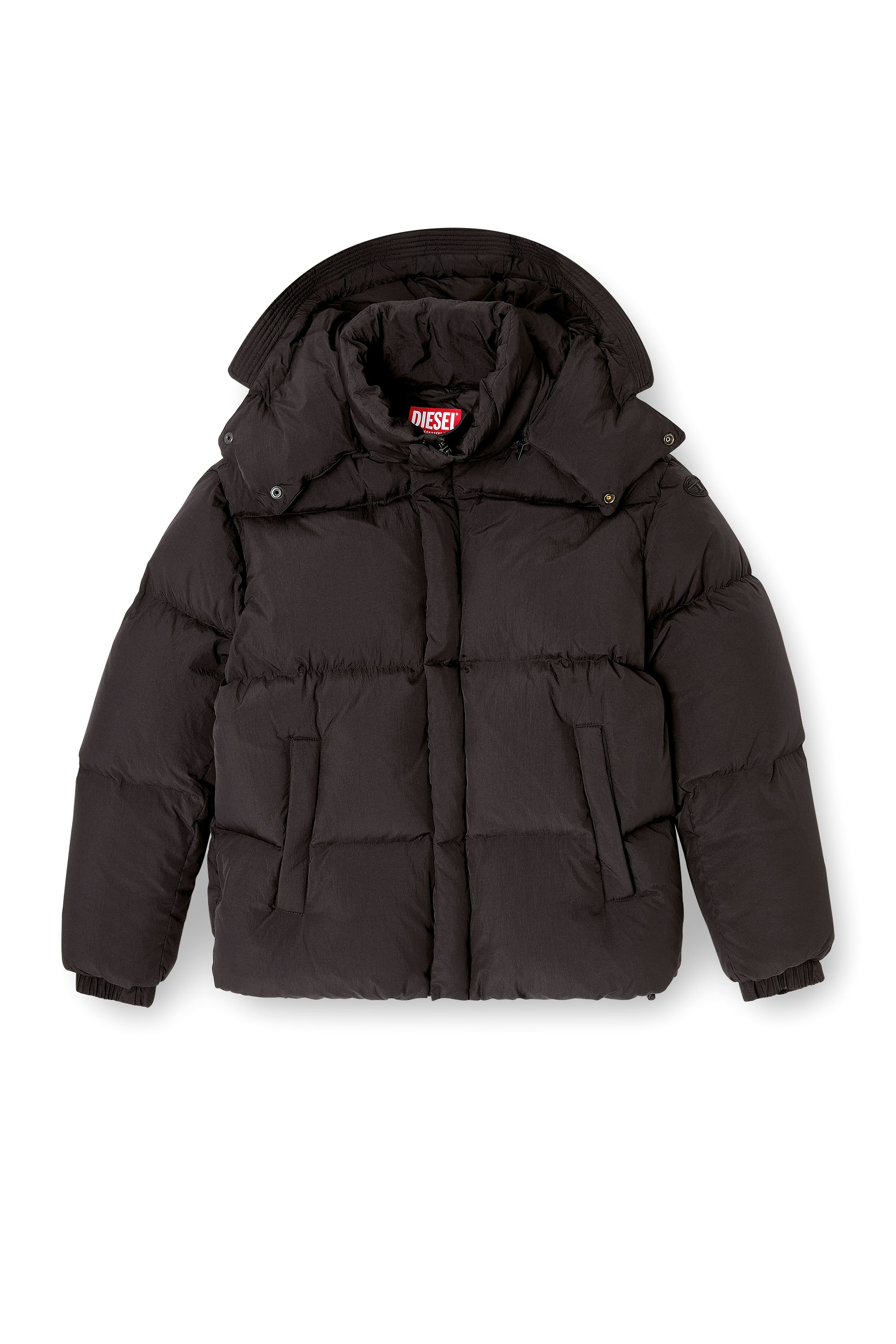 Diesel - W-ROLFYS-WRD, Male's Quilted down jacket in ViralOff® Taslan in Dark Grey - 2