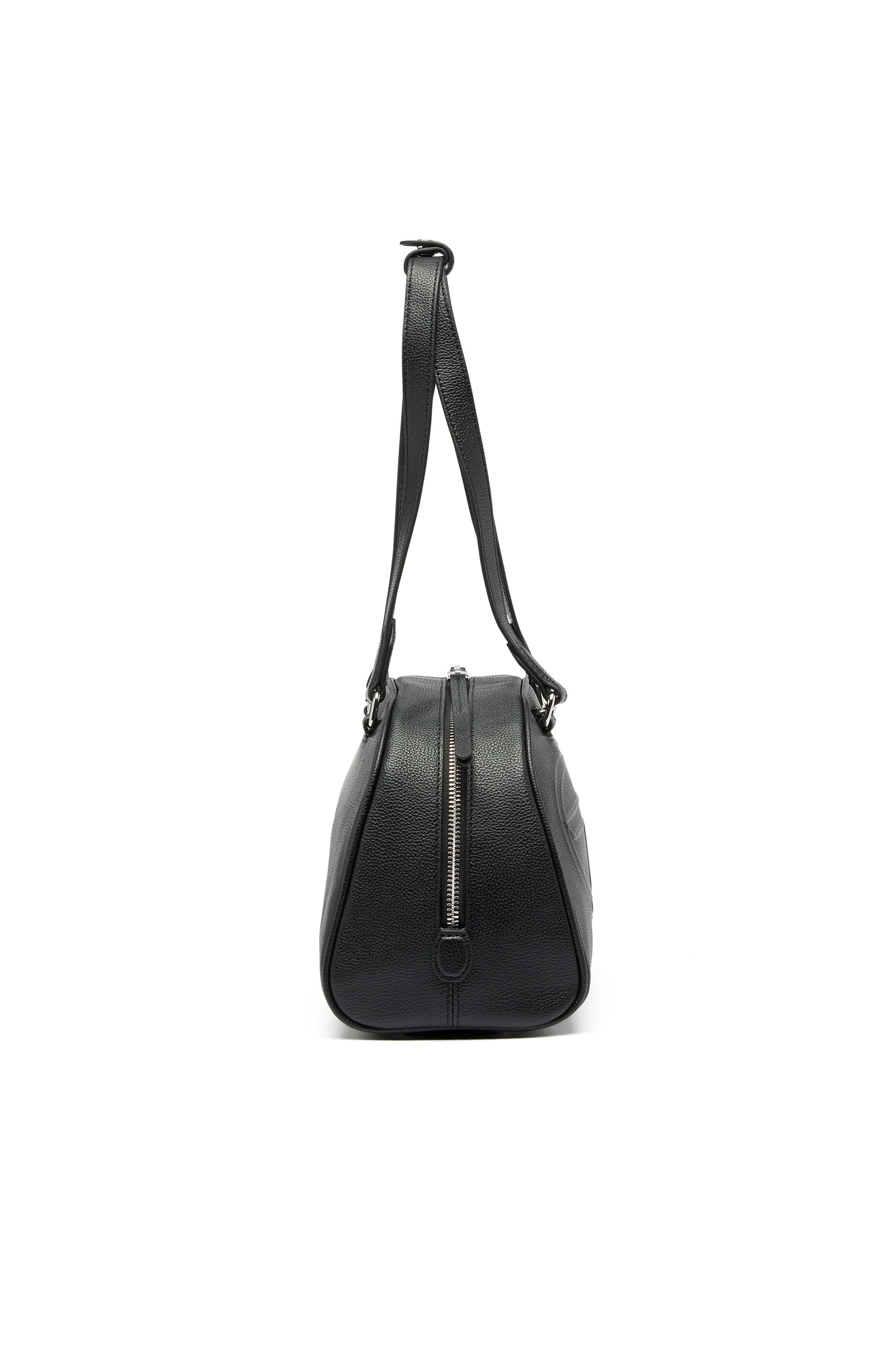 Diesel - 1DR DOME SHOULDER, 1DR Dome - Sac Boston en cuir avec logo emboss&eacute; Mixte in Noir - 5