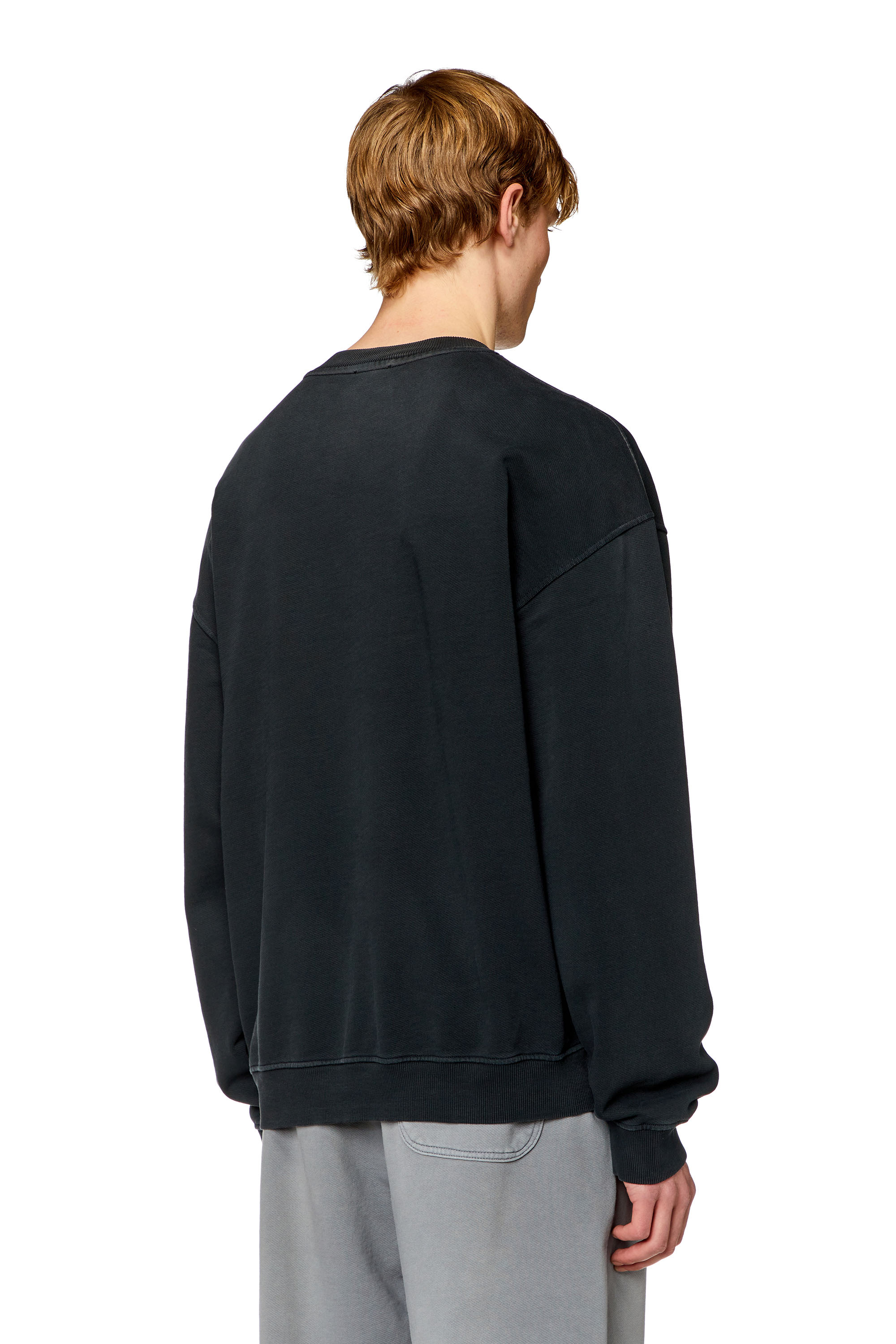 Men's College sweatshirt with LIES patches | Black | Diesel