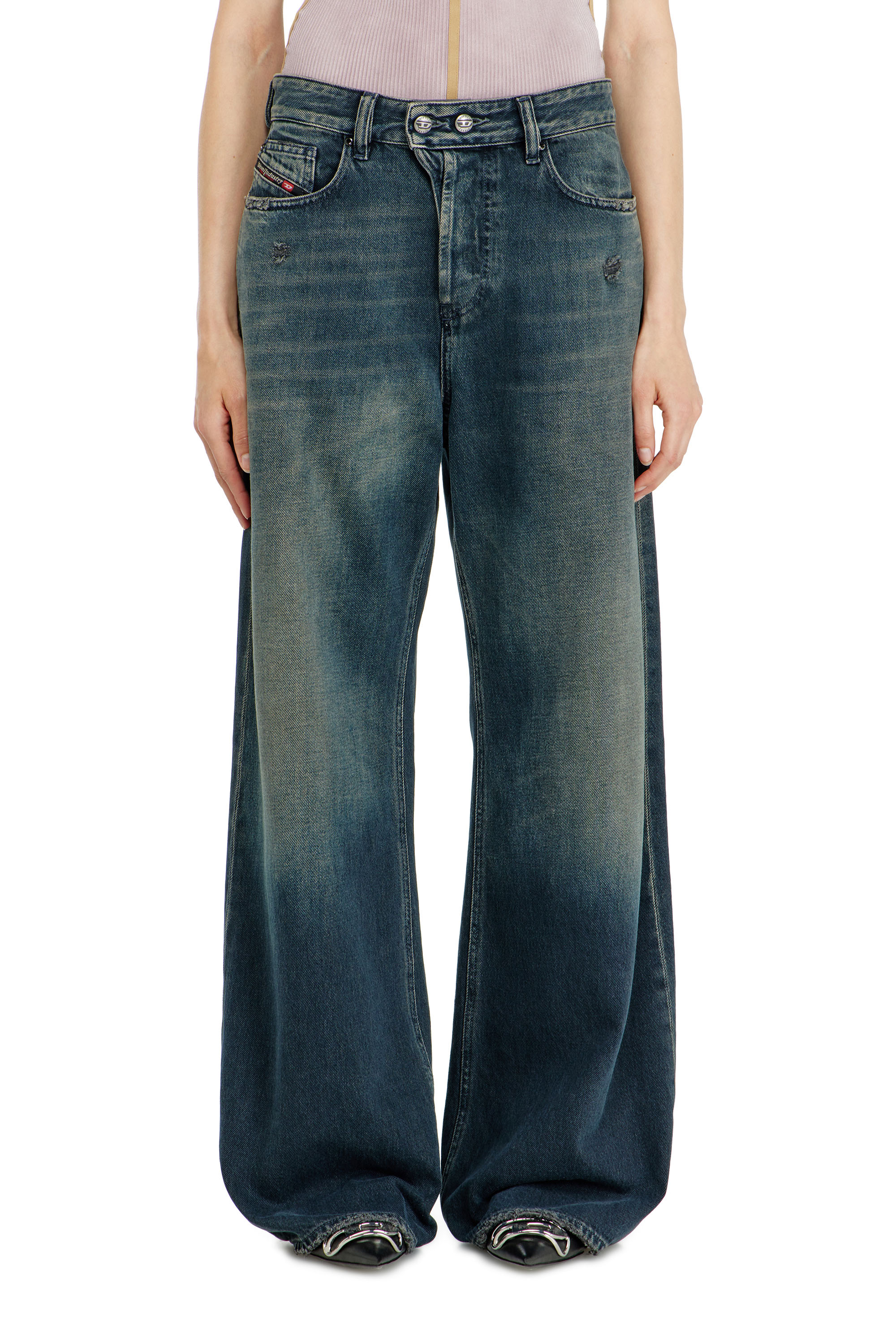 Diesel - Relaxed Jeans 1996 D-Sire 09N67 Unisex, Azul Oscuro - 4