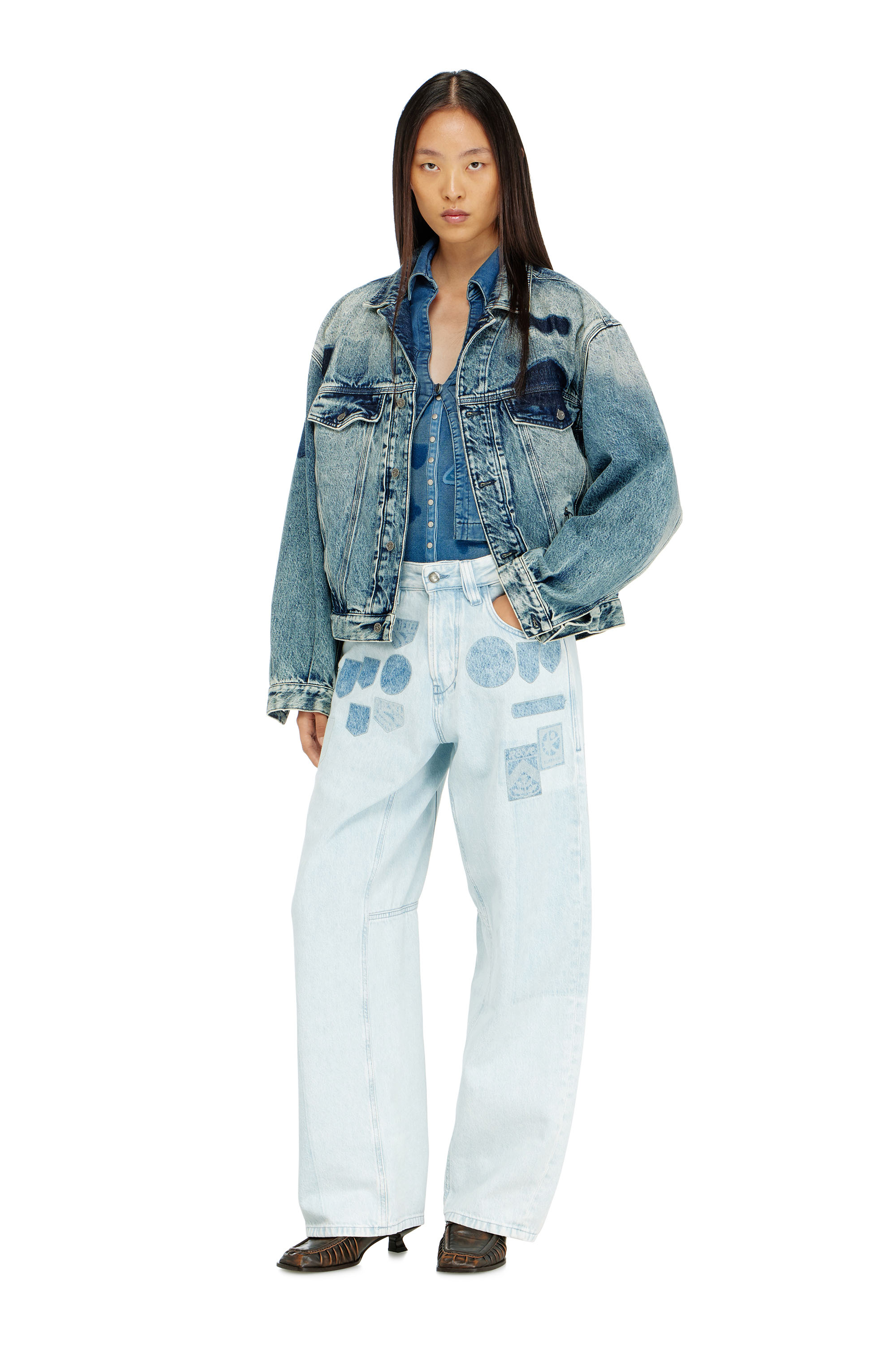 Diesel - Relaxed Jeans 1997 D-Enim-M 0IFBQ Unisex, Azul Claro - 2