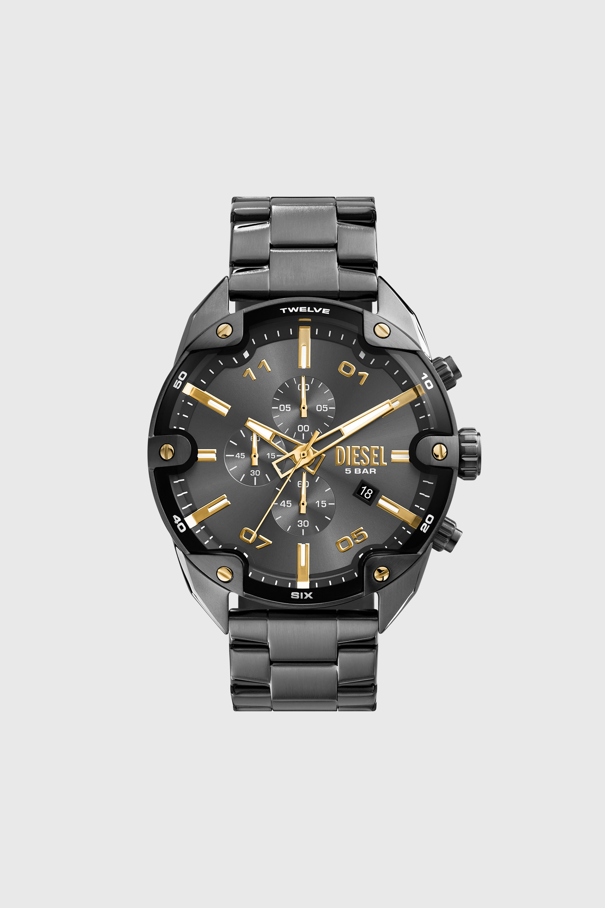 Spiked Two-Tone Stainless Steel Watch